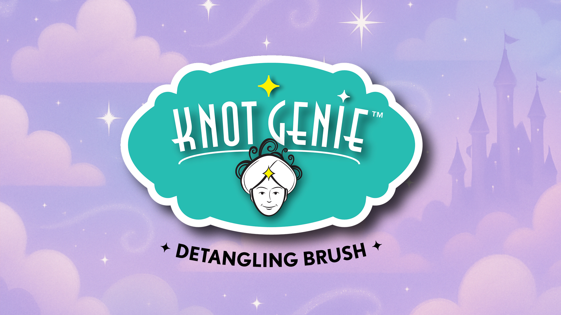 thumbnail video image 2 of Knot Genie Detangling Hair Brush for Kids (Petal Pink) | Original Full Size | Perfect for Curly Hair, Gently Separate Tangles, Leaves Hair Smooth & Shiny | The Pain Free Knot Detangler, 2 of 8