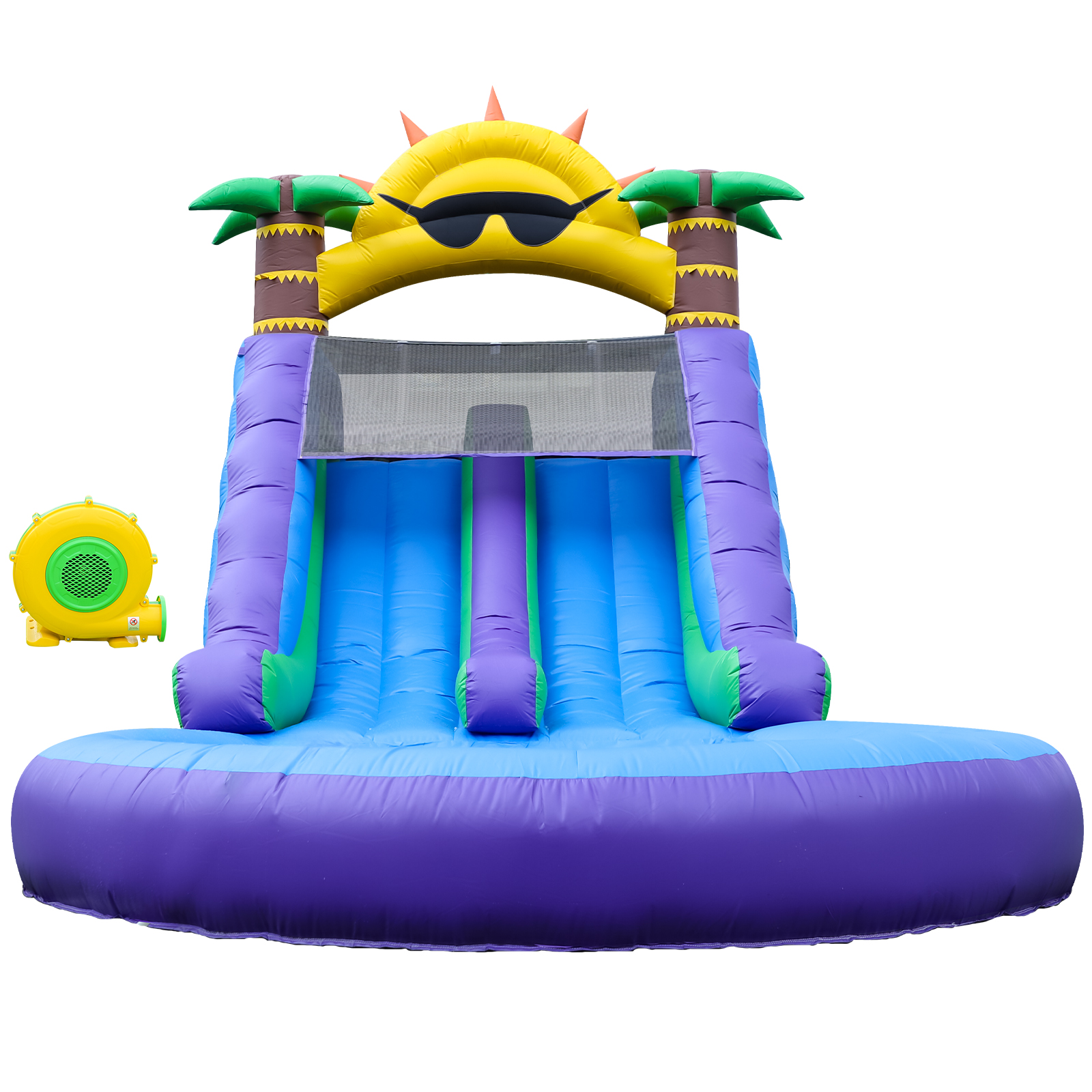 thumbnail video image 2 of Relunch 26X12X14FT Commercial Inflatable Double Water Slide for Kids & Adults, PVC Inflatable Water Park with Climbing Wall & Blower, Giant Blow Up Water Slide Backyard Outdoor, 2 of 13