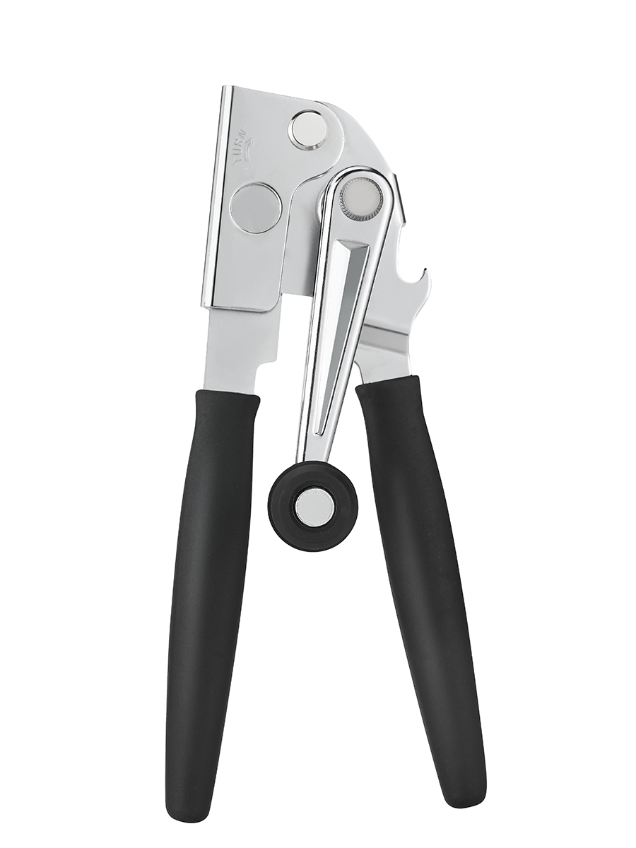 thumbnail video image 2 of Manual Hand-Crank Commercial Heavy-Duty 2-in-1 Bottle Cap Can Opener with Ergonomic Rubber Grip - Arthritis Friendly for Seniors,Black, 2 of 11