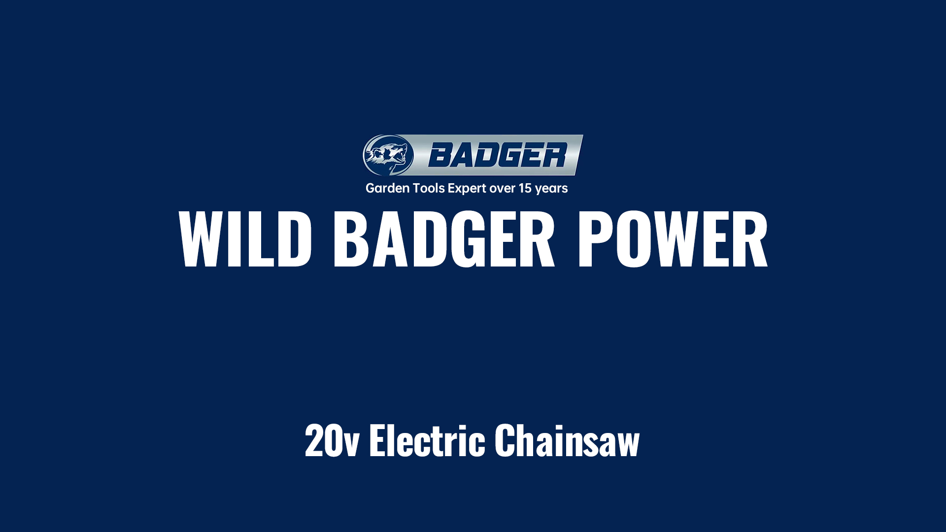 thumbnail video image 2 of WILD BADGER POWER Electric Cutting Chainsaw Cordless 20V 12" Brushless, 4.0 Ah Battery and Charger, 2 of 18
