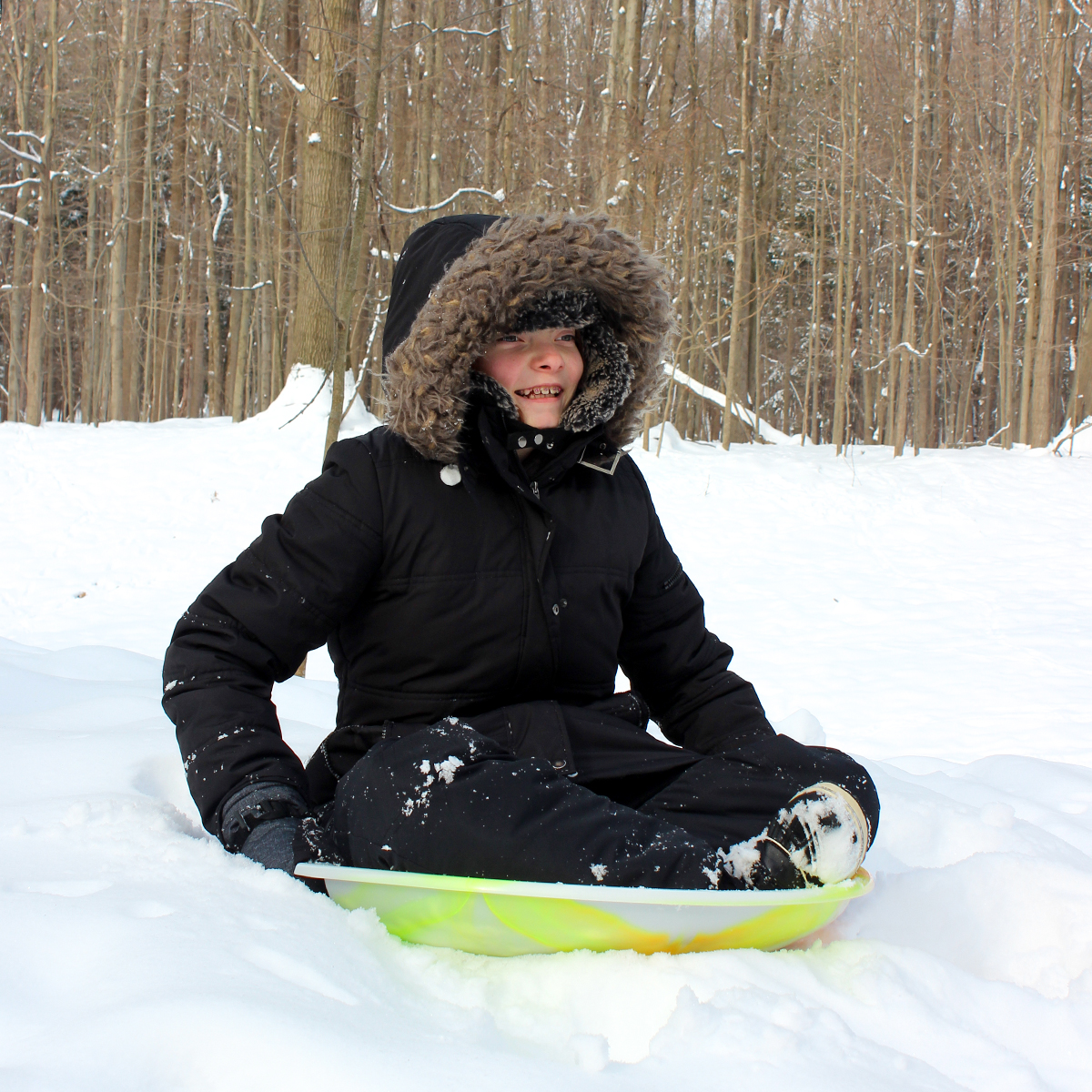 thumbnail video image 2 of ESP Day Glow Sno Racer Disc Sled Neon Tie Dye 26 inch, 2 of 8