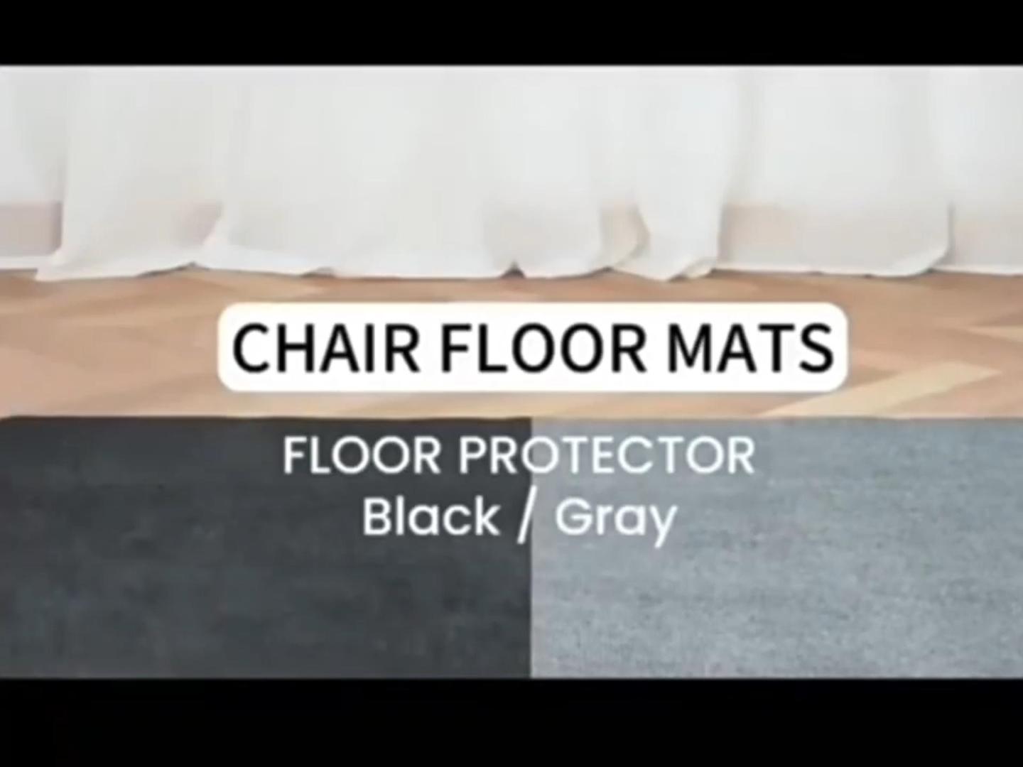 thumbnail video image 2 of Office Chair Mat for Hardwood Floor, 48"x36" Computer Chair Rug, Under Desk Mat, Large Anti-Slip Floor Protector for Home Office, Brown, 2 of 8