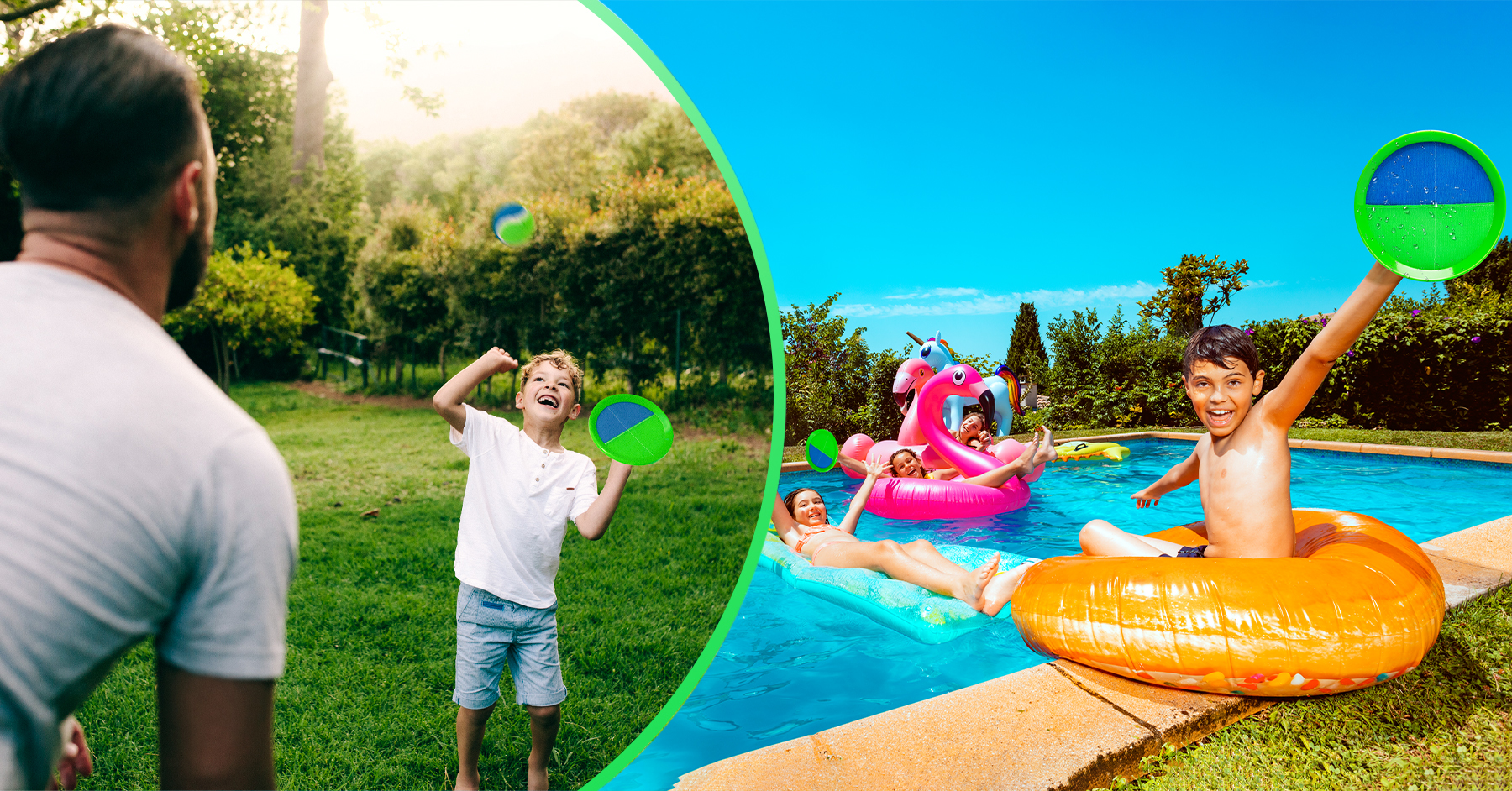 thumbnail video image 2 of PLAYZAP Toss and Catch Ball Set - Outdoor Toys for Kids ages 3 4-8, Beach Toys Outside Yard Pool Lawn Games, Gifts for Boys Girls Adults Family - 4 Paddles 4 Sticky Balls(Upgraded), 2 of 11
