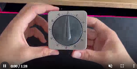 thumbnail video image 2 of Kitchen Timers for Cooking, Chef Cooking Timer Clock with Loud Alarm,100% Mechanical Desk Timer - No Batteries Required - Magnetic Backing, Exquisite Stainless Steel Body，Countdown Reminder Magnetic, 2 of 6