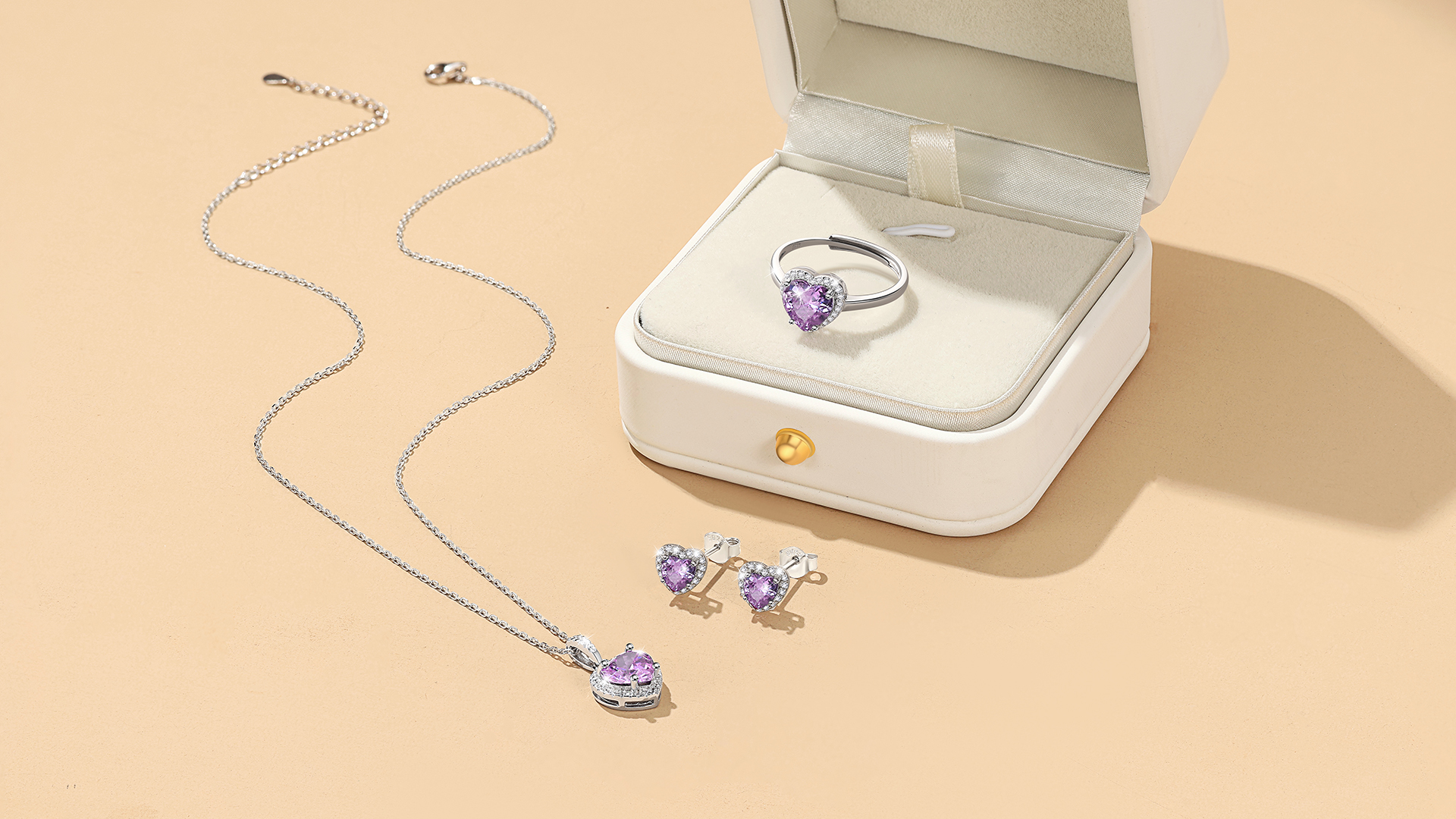 thumbnail video image 2 of Bestyle October Birthstone Necklace for Women Tourmaline Pendant Necklace Solid 925 Sterling Silver Gifts for Valentines Mothers Day Birthday, 2 of 9