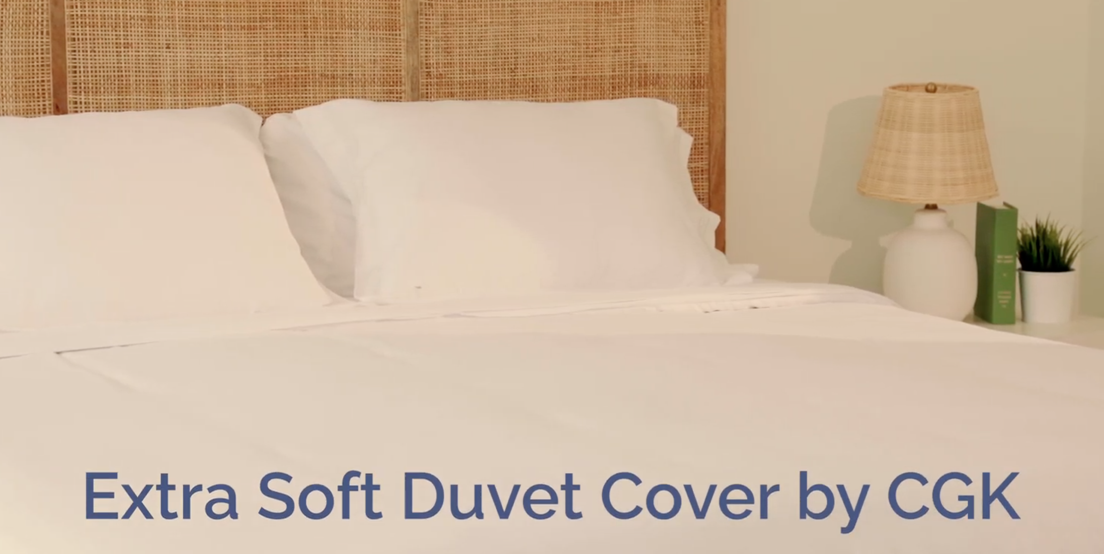 thumbnail video image 2 of CGK Linens 3-Piece Premium Duvet Cover Set - Full Size Soft Comforter Cover With Zipper & Matching Pillowcases, White, 2 of 7