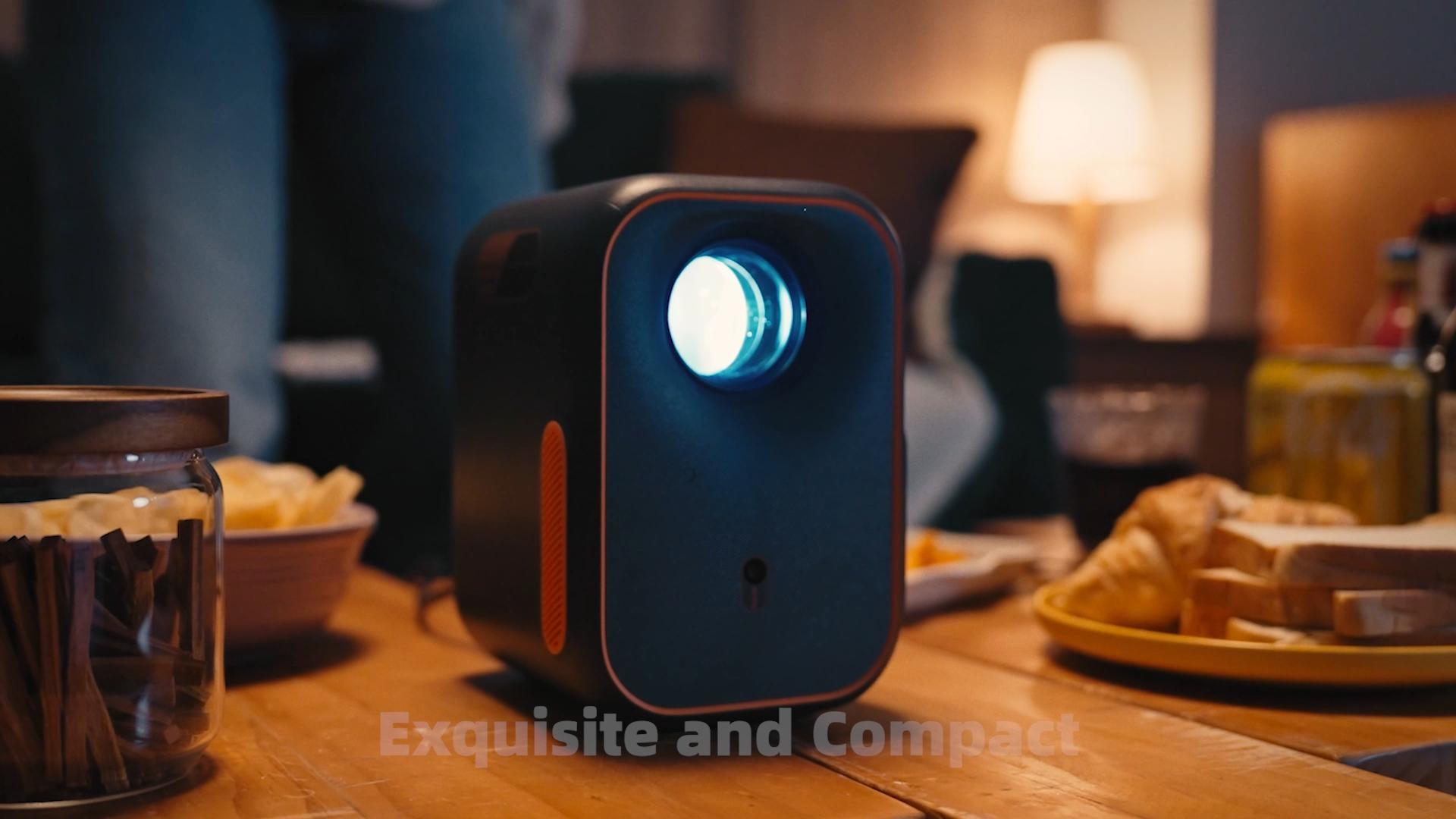 thumbnail video image 2 of WEMAX 4K Google TV Projector, Licensed Netflix, HDR10 & Dolby Audio, Autofocus, Keystone Correction, Native 1080P Smart Movie Projector w/ WiFi Bluetooth for Home Theater, 2 of 12