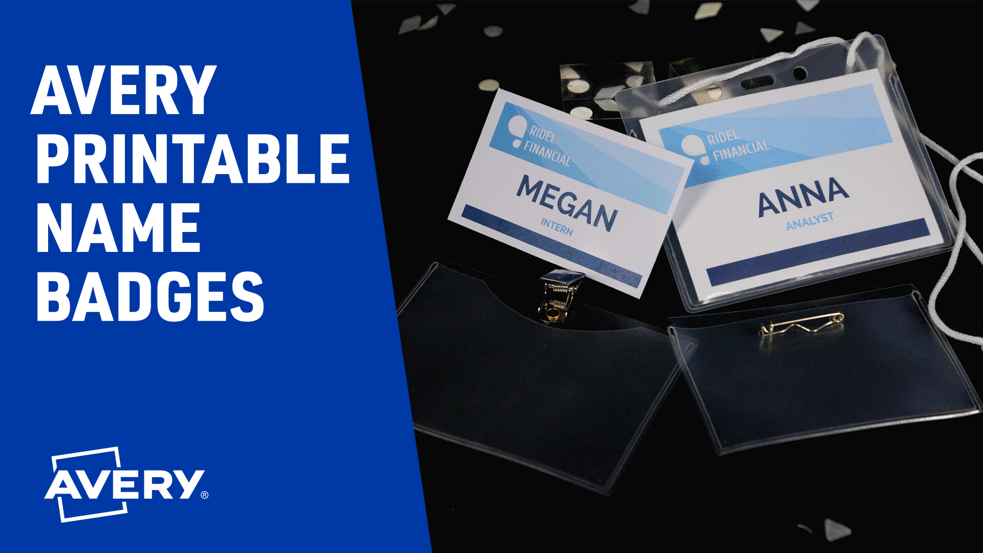 thumbnail video image 2 of Avery Name Badges with Magnets, 3" x 4", 48 Badges (8781), 2 of 7