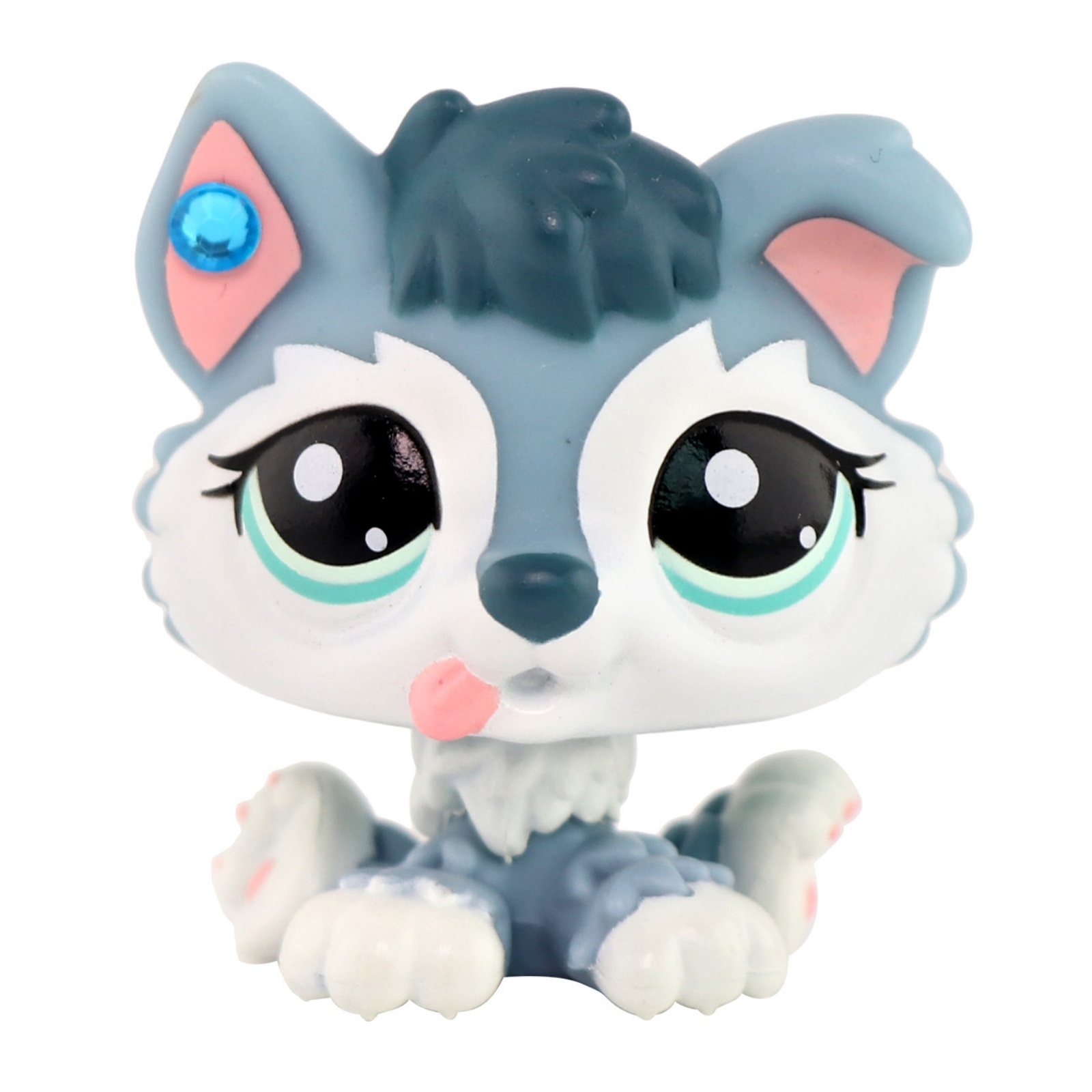 thumbnail video image 2 of Mini Pet Shop Husky Puppy #2036 with Accessory,Cute Little Animal Figurine Toys, 2 of 8