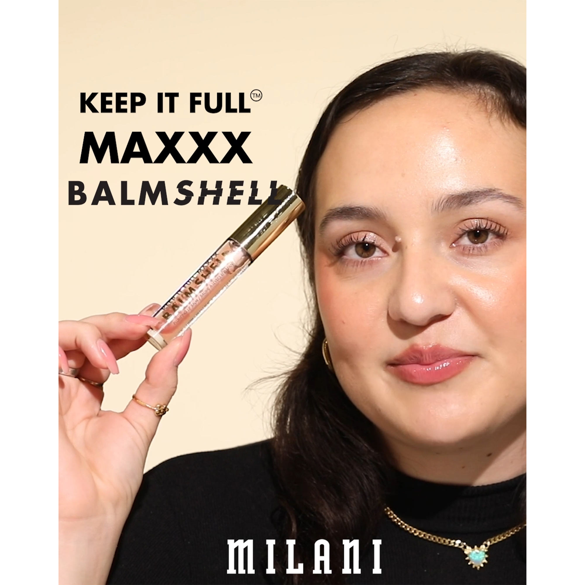 thumbnail video image 2 of Milani Keep It Full Maxxx Balmshell Lip Plumping Balm, Original 100, 2 of 11