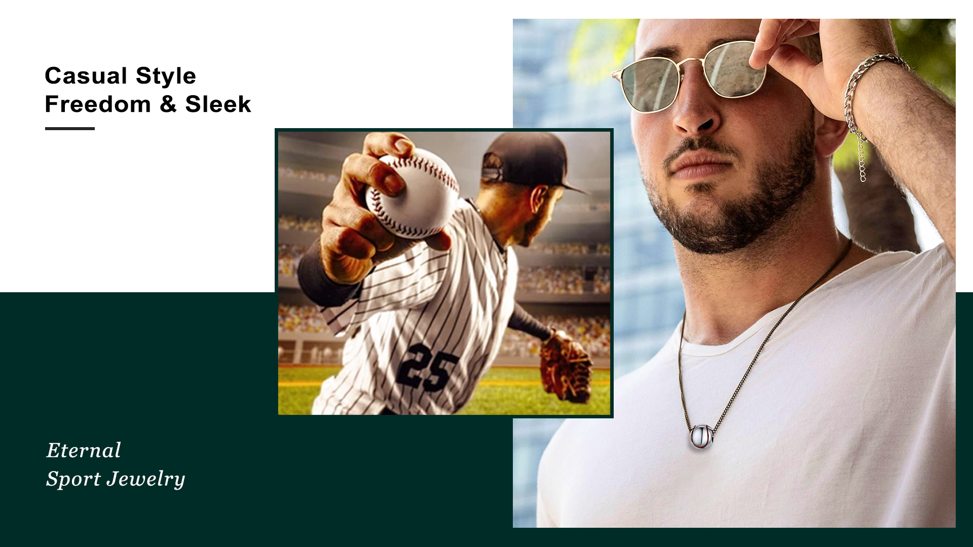 thumbnail video image 2 of Bestyle Baseball Necklace Ball Pendant Necklace for Men 3D Sport Fan Player Jewelry Collection Gifts - Black, 2 of 9