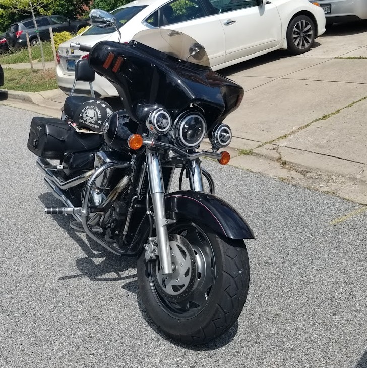 thumbnail video image 2 of PAINTED BLACK BATWING FAIRING WINDSHIELD for Hon da VT1100 Shadow Sabre 2000-2008, 2 of 5