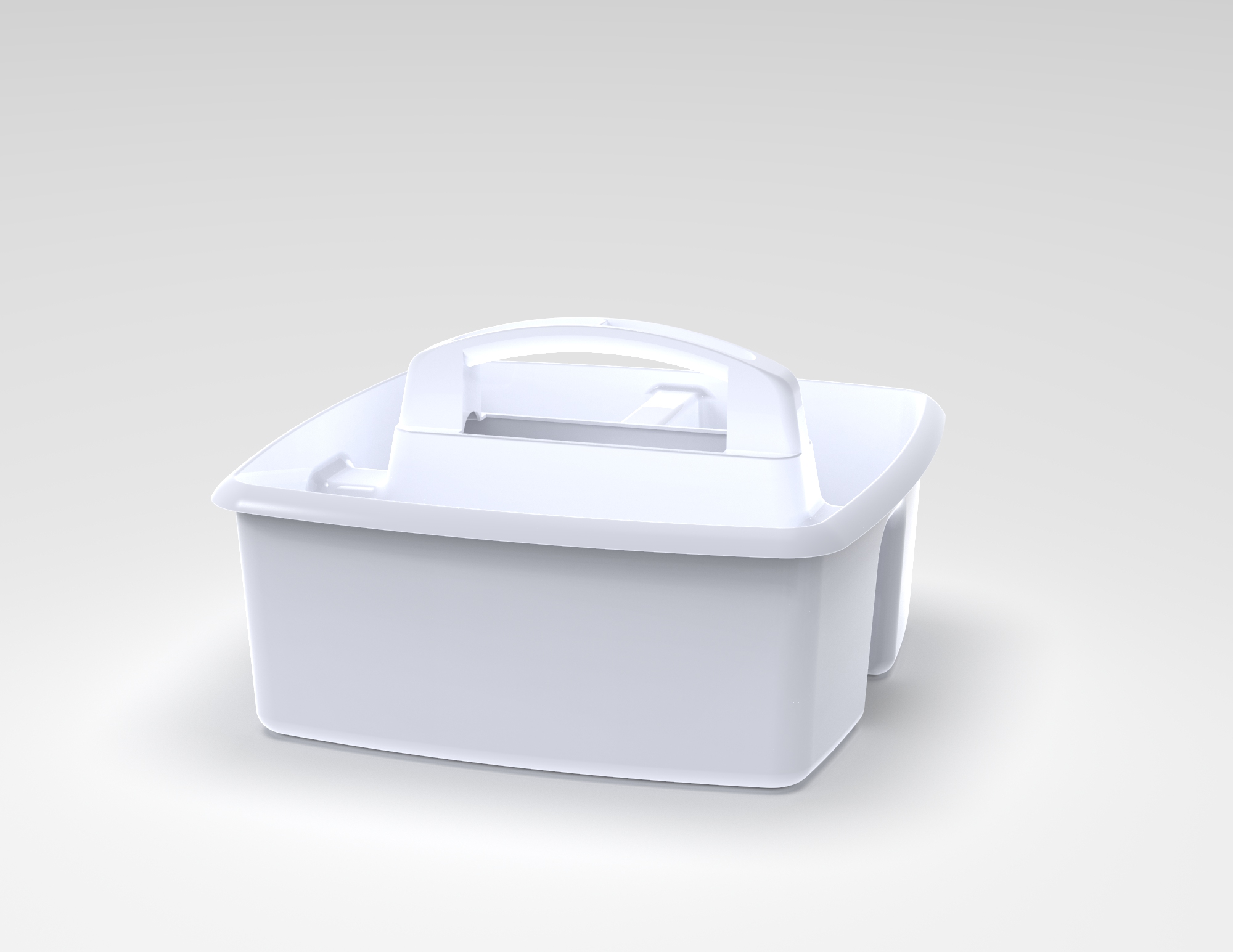 White Plastic Storage Caddy