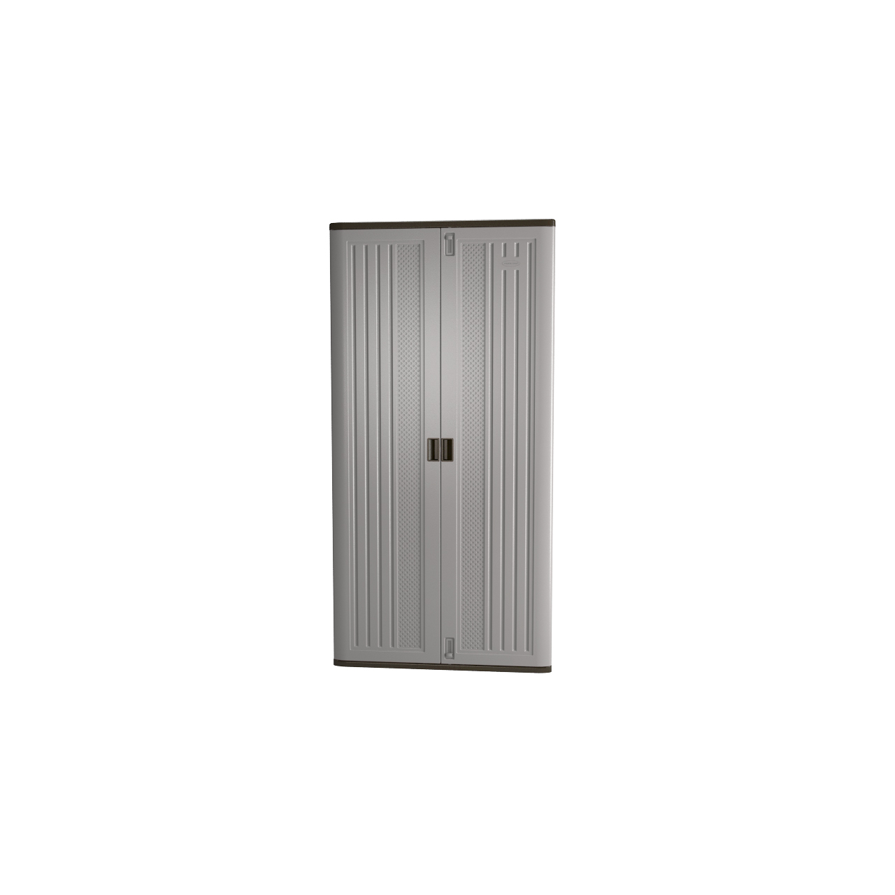 Suncast Plastic Freestanding Garage Cabinet in Gray (40-in W x 80.25-in H x  20.25-in D) at