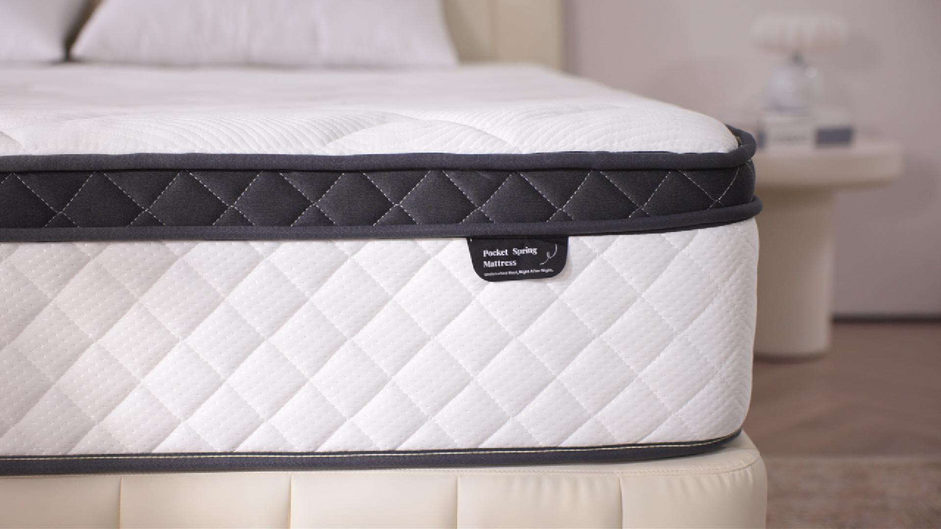 thumbnail video image 2 of Bezzze 12 inch Queen Size Mattress, Hybrid Mattress in a Box, Individually Pocket Springs & Breathable Memory Foam, Medium Firm, CertiPUR-US Certified, 2 of 10