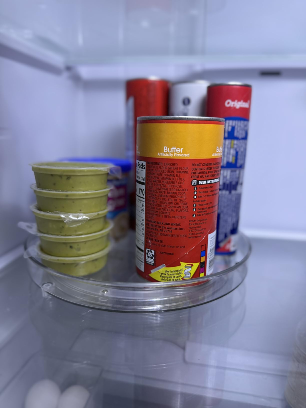 thumbnail video image 2 of 2-Pack Lazy Susan Turntable Organizers - 9.5'' Rotating Trays with Raised Edge for Pantry, Fridge, and Countertop Storage, 2 of 9