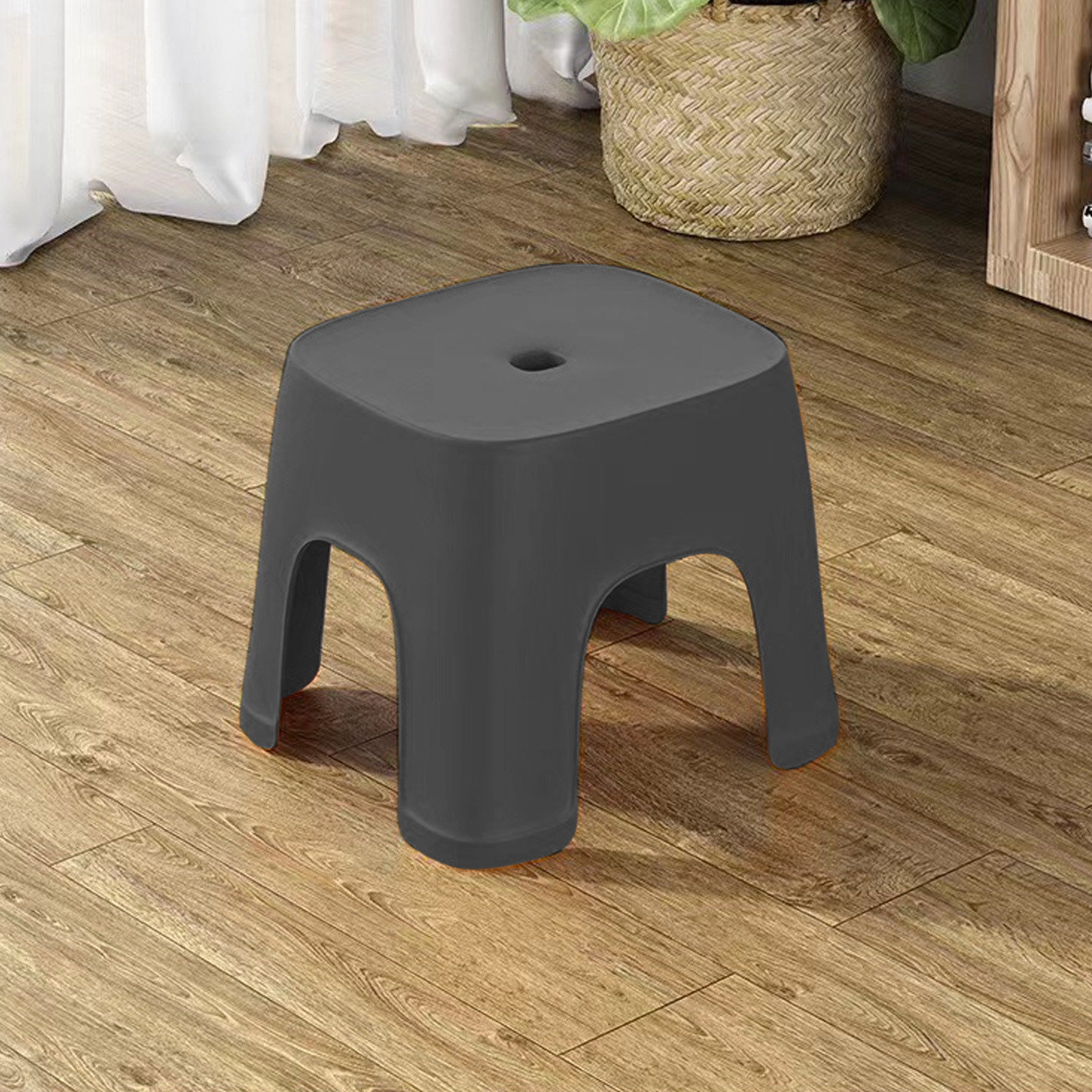 thumbnail video image 2 of Small Step Stool My Orders Plastic Shower Stool Lightweight Stepping Stool 6 Inch Height Holds Up to 200 Pounds Bathroom Stool for Kitchen Bath Home Office Garage, 2 of 7