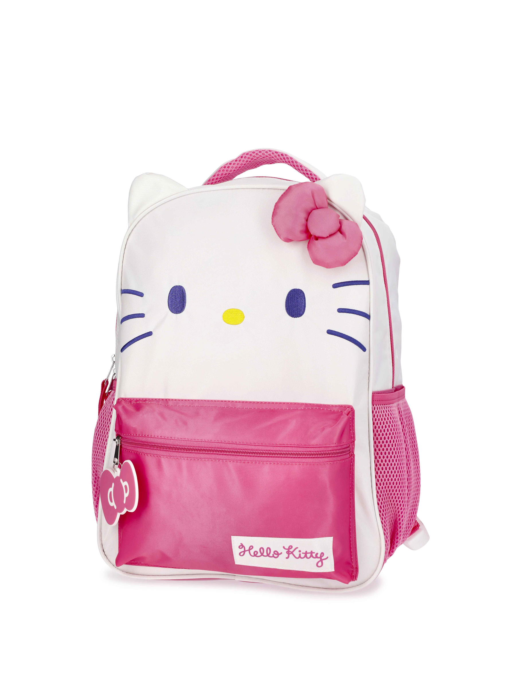 hello kitty blue bow backpack AI ACCESSORY INNOVATIONS Kawaii Backpack, 16 Allover Print with 3D Iconic Hello Kitty it keeps your essentials safe and sound Denim blue/Hello Kitty Appliqud Backpack