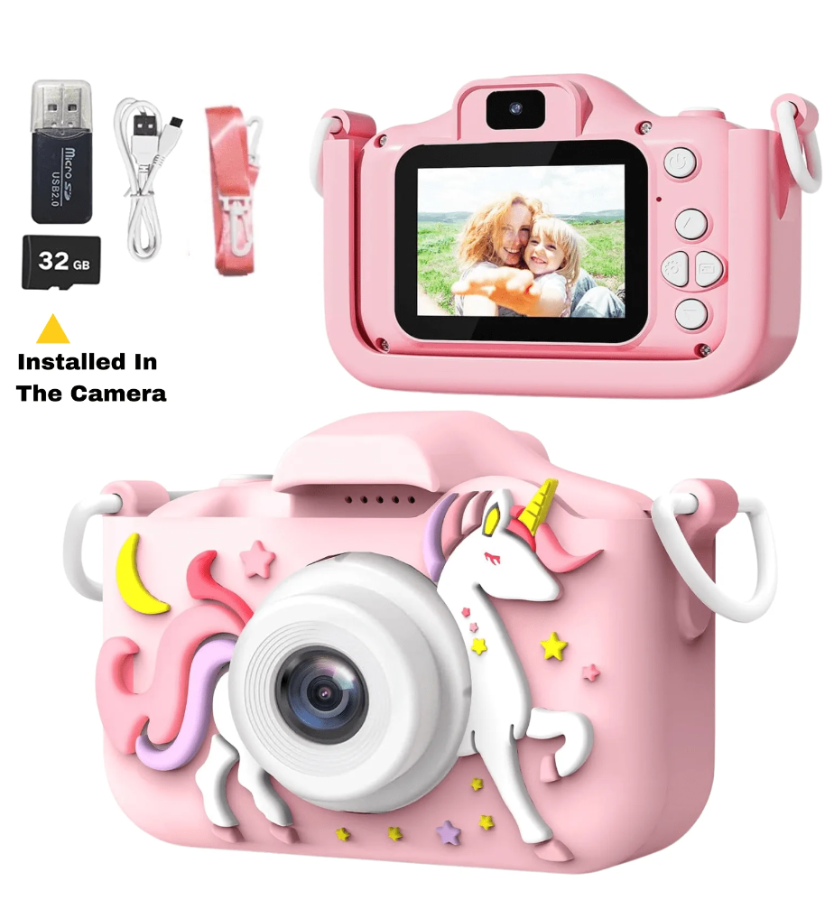 thumbnail video image 2 of MOPO Dinosaur Kids Camera 3 8 Years for Boy Dinosaur Camera for Toddler Dual 2.0inch 32gb Card Blue Halloween Gift for Christmas, 2 of 8