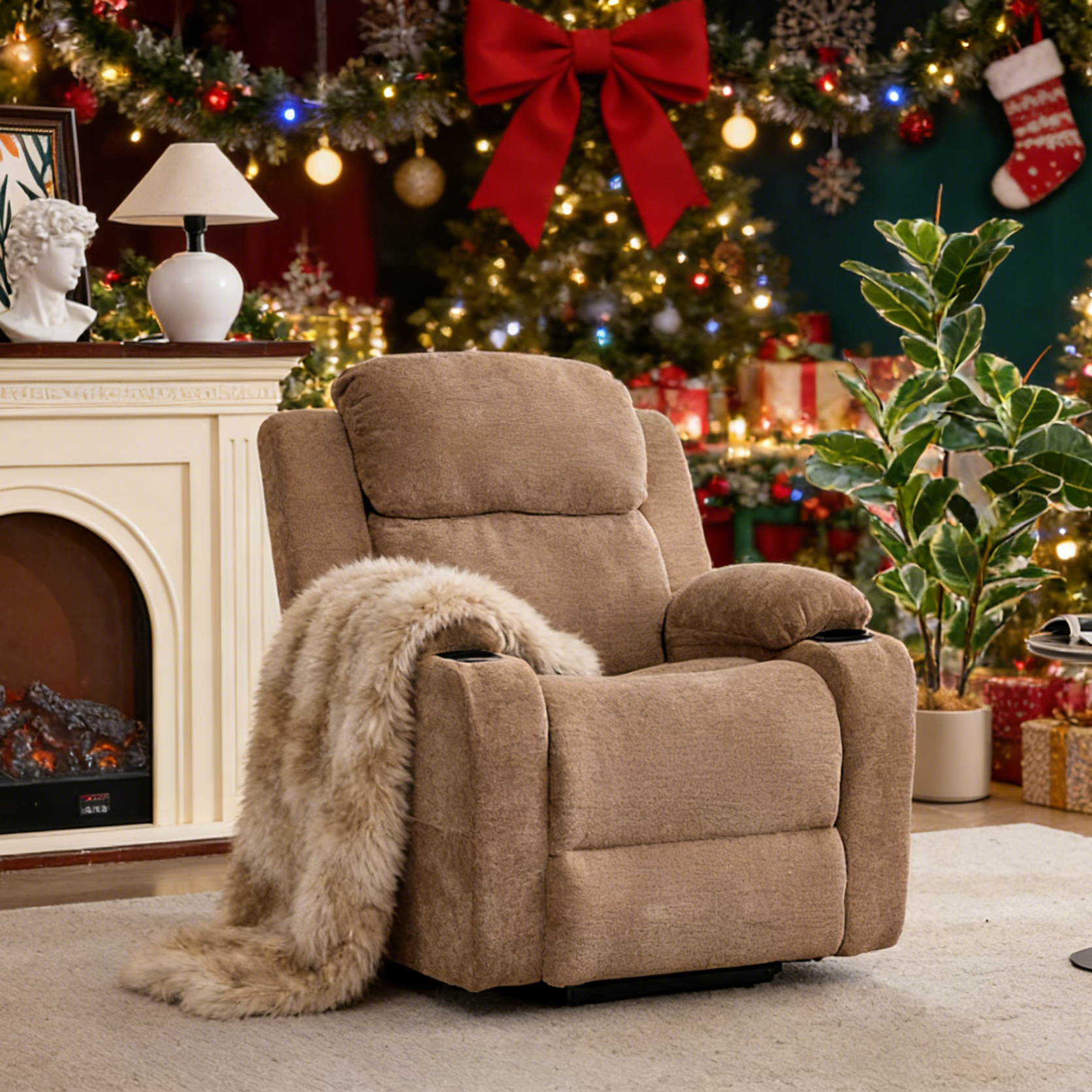 thumbnail video image 2 of Eyisean 34.8" Motor Power Lift Recliner Chair with Cup Holder & Charging Port, Oversized Armchair with 8-Point Massage & Lumbar Heating, Easy Assembly, Electric Stand Assist Lift Chair for Elderly, 2 of 18