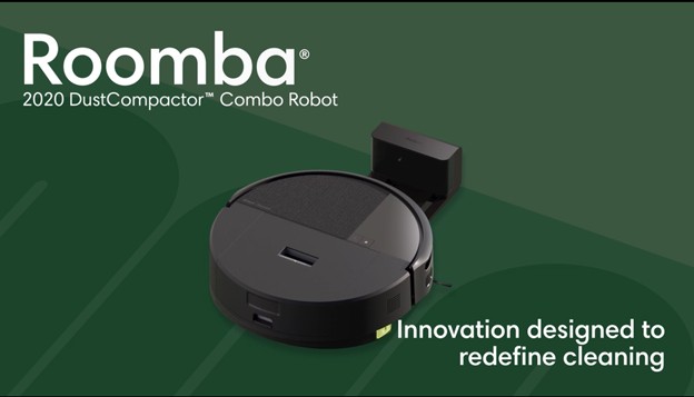 thumbnail video image 2 of iRobot Roomba 2020 DustCompactor Combo Robot Vacuum & Mop, On-Board Auto-Compact, No Emptying for 60 Days, Intense Power-Lifting Suction, LiDAR, No Mopping Carpets, Model L111020, 2 of 12