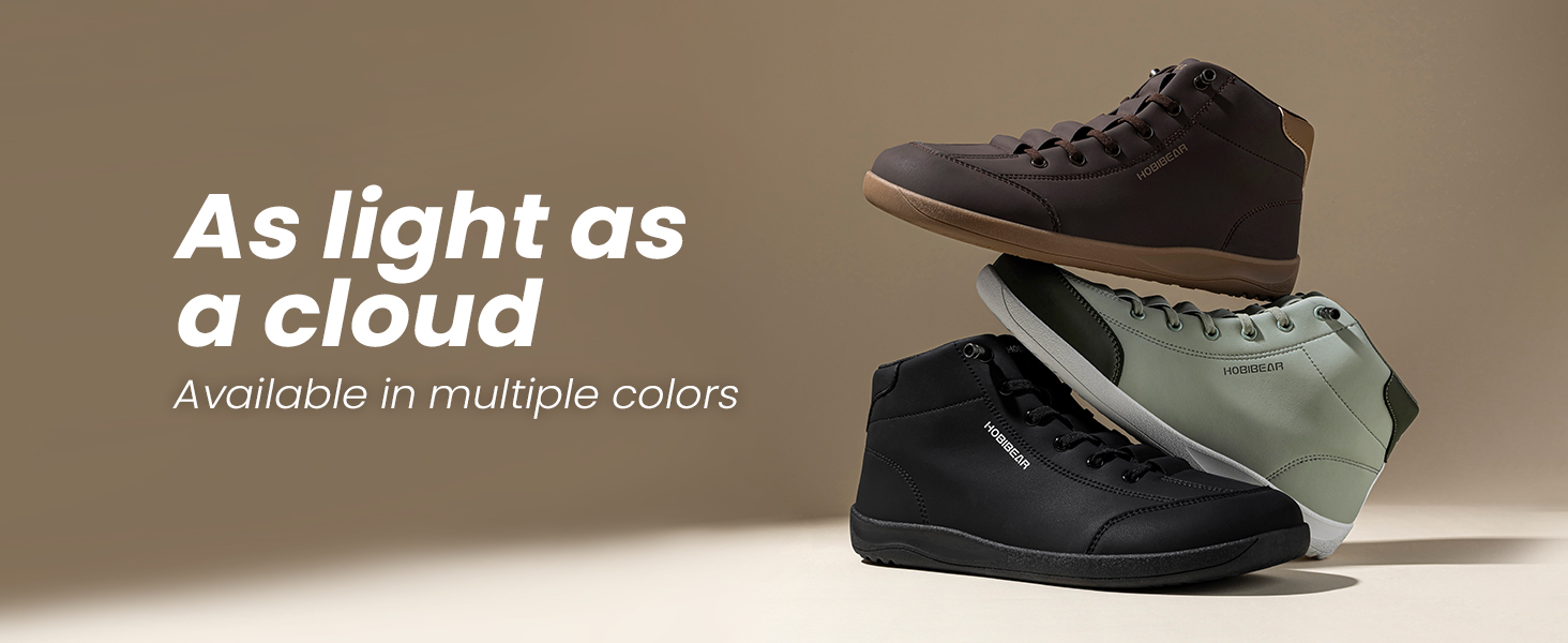 thumbnail video image 2 of HOBIBEAR Men's and Women's Barefoot Shoes Waterproof High-Top Casual Shoes, 2 of 6