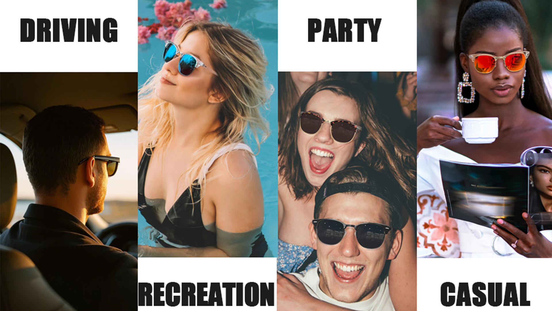 Unisex Polarized Semi Rimless Sunglasses Classic Retro Shades Half Polarized Classic Half Frame Semi-Rimless Horn Rimmed  main image 4
