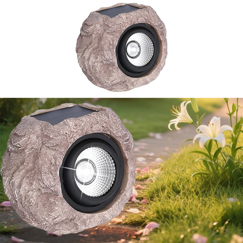thumbnail video image 2 of Kanstar Solar Rock Lights, Gray, Waterproof, Auto On/Off LED, 1 Pack, 2 of 7