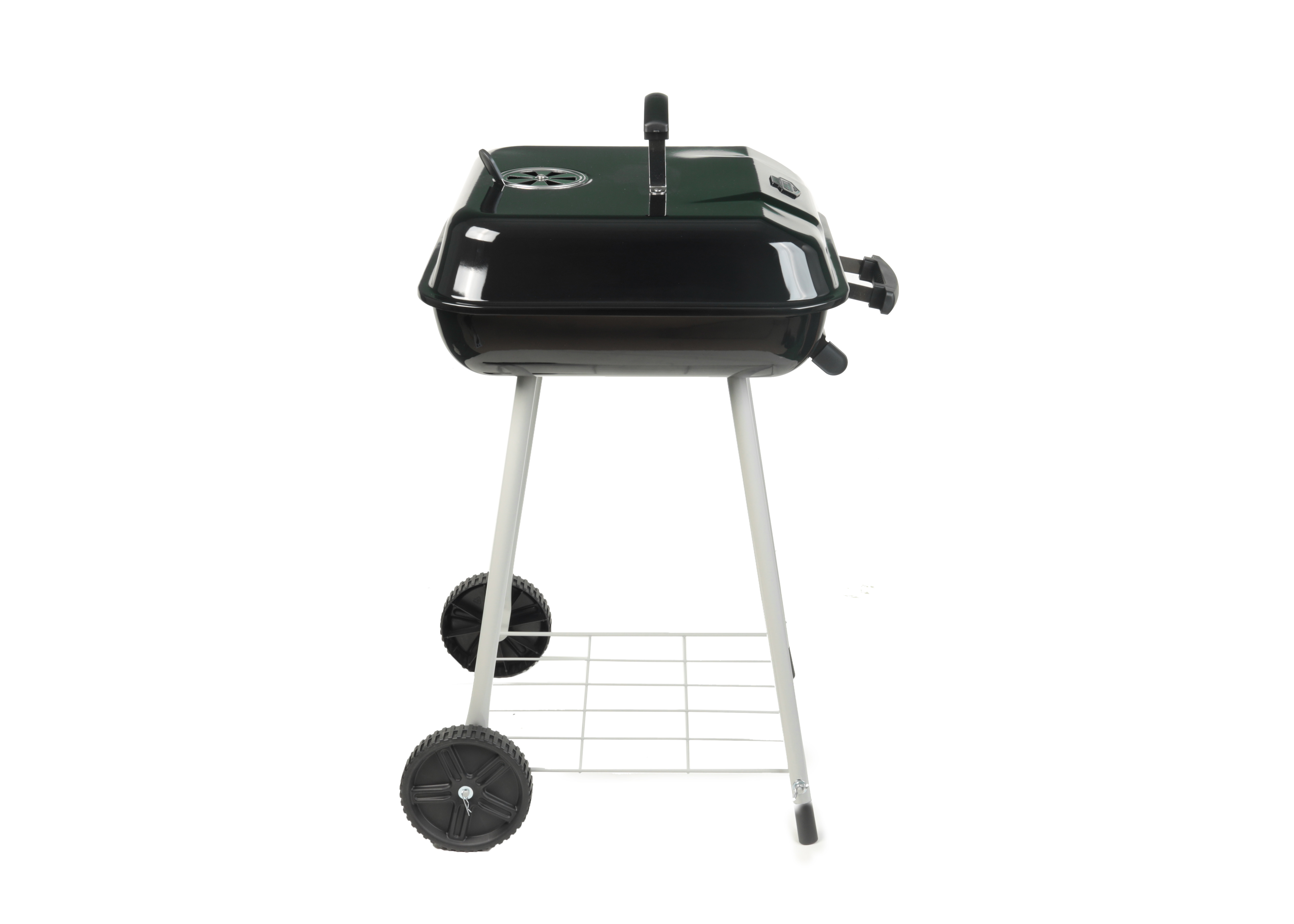 Expert Grill 17.5 Square Steel Charcoal Grill with Wheels, Black