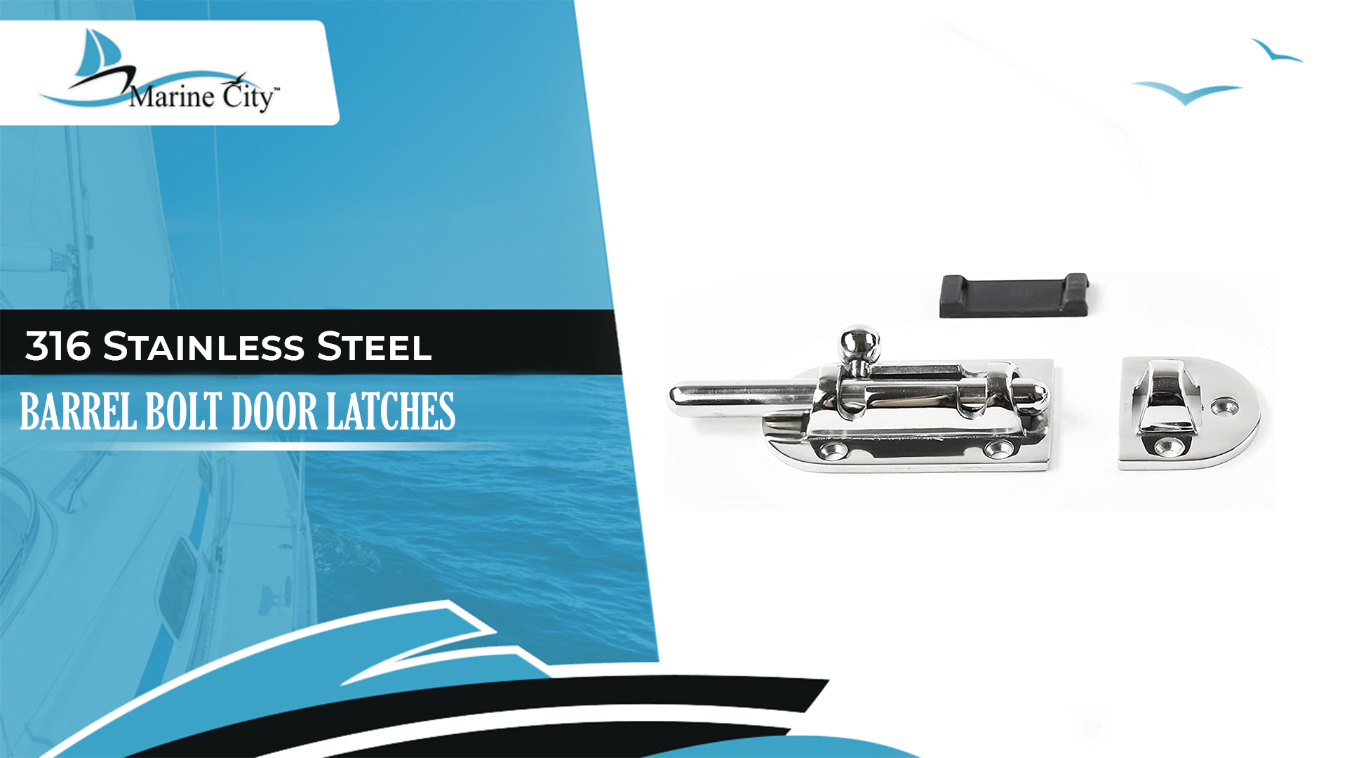 thumbnail video image 2 of MARINE CITY 316 Stainless Steel Hatch Hinge with Removable Pin 2-5/8  2-7/8 Inches - Ideal for Boat Cabins, Doors, Windows, Cabinets, Kayaks, Yacht Doors - 4 Pcs, 2 of 8
