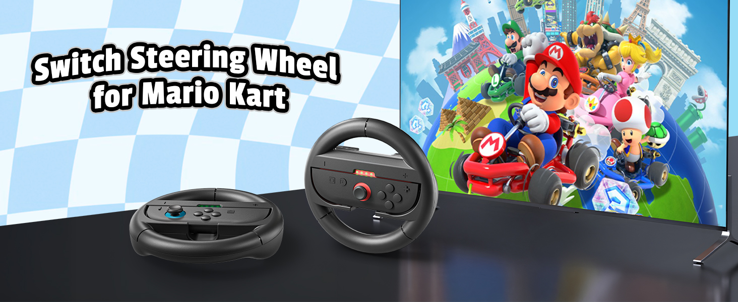 Steering Wheel for Nintendo Switch 2 2025,Racing Wheels for Mario Kart ...
