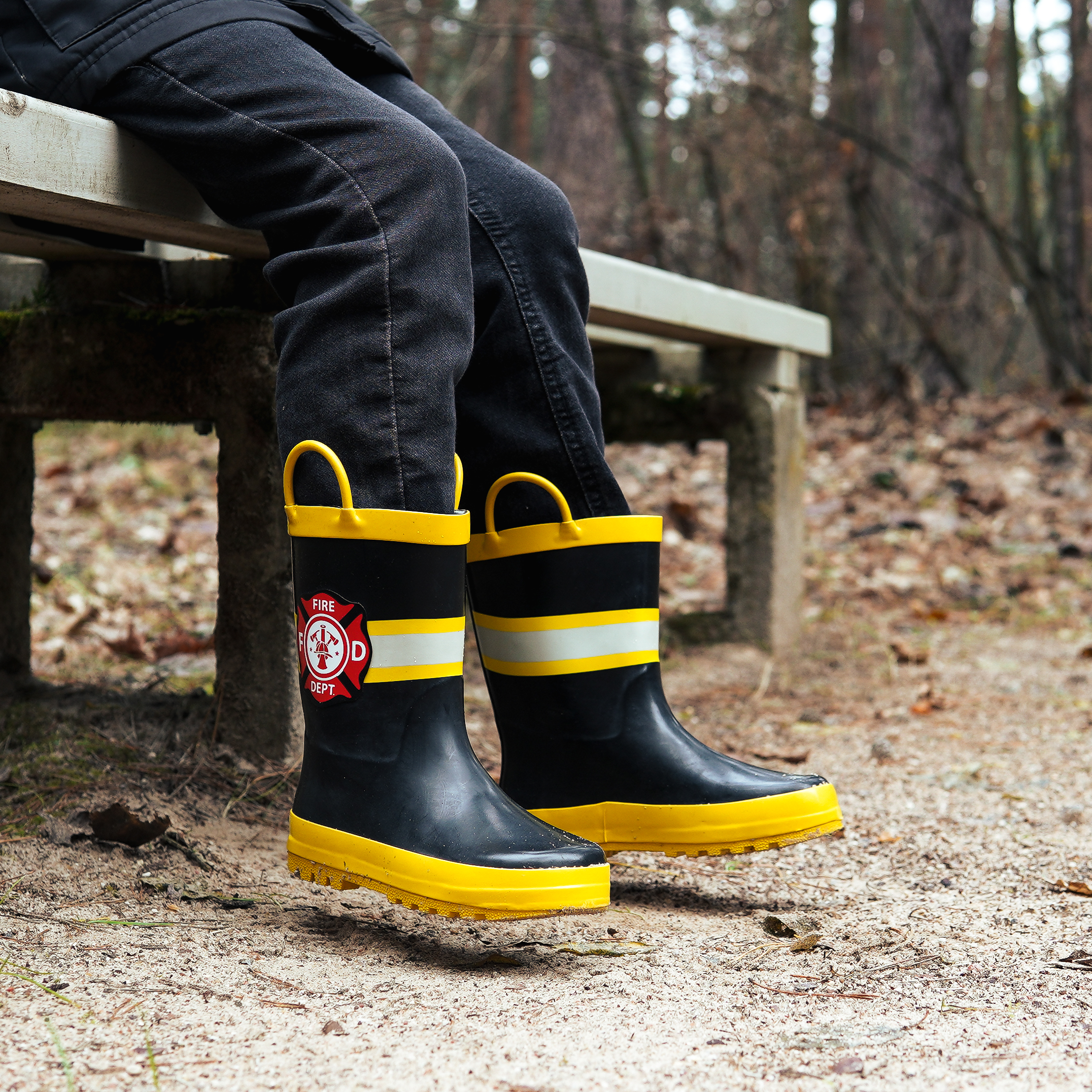 thumbnail video image 2 of NORTY Boys Girls Toddler Little Big Kids Lug Sole Mid-Calf Waterproof Rubber Rain Boot, 2 of 18