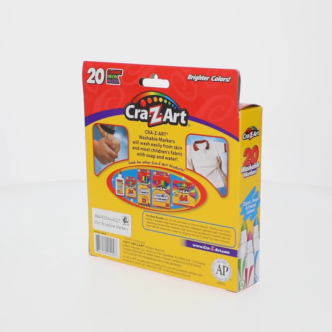 Cra-Z-Art 20 Count Multicolor Broad Line Washable Art Markers