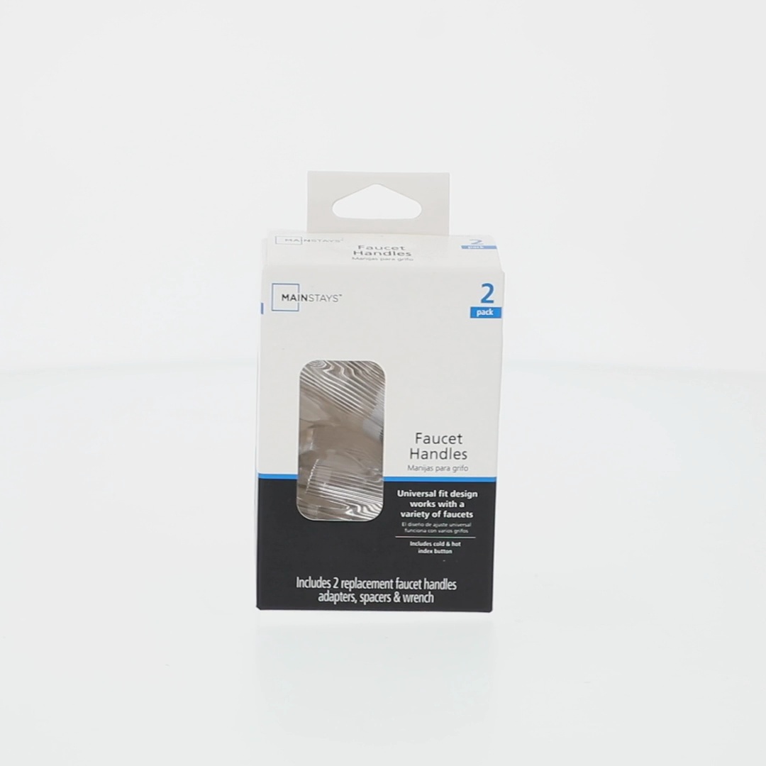 2-Pack Clear Acrylic Faucet Knobs - Hot & Cold Replacement Handles For Bathroom & Kitchen