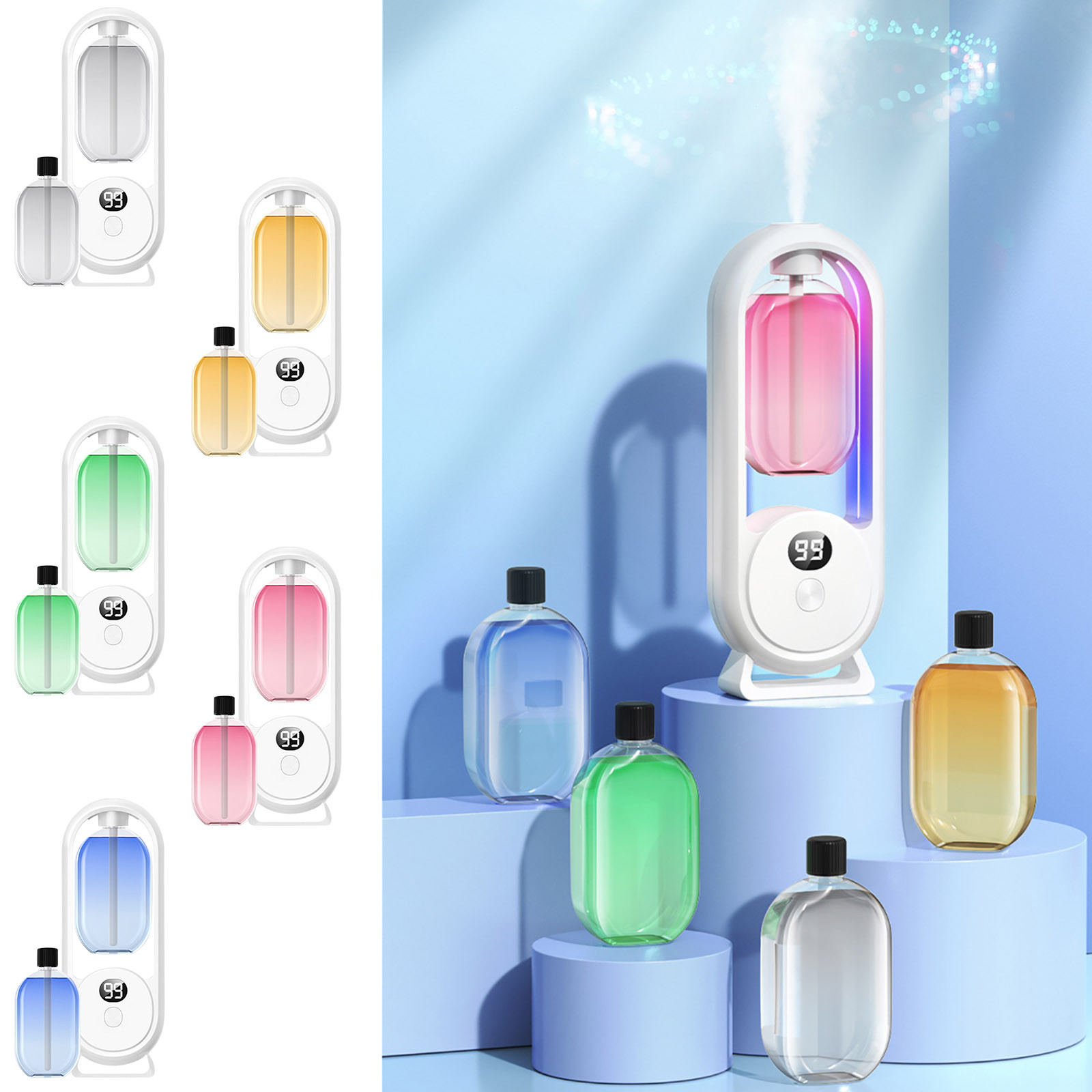 thumbnail video image 2 of Wireless Intelligent Aromatherapy Diffuser Home Automated Diffuser Hotel Sprayer Toilet Deodorizer Freshener Perfumed 50ml,Living Room Decor,Home Essentials,Humidifiers For Home, 2 of 8
