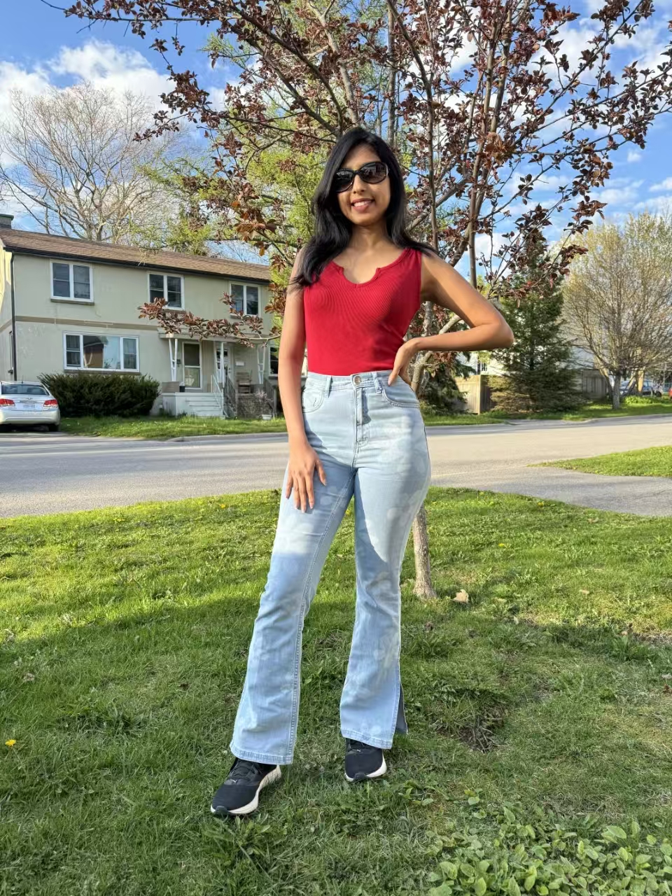 thumbnail video image 2 of Ladybranch Tank Tops for Women Summer Fitted Scoop Neck Tanks Sexy Casual Sleeveless Ribbed Blouses Basic Red Shirts Tops(Red,XXL), 2 of 8