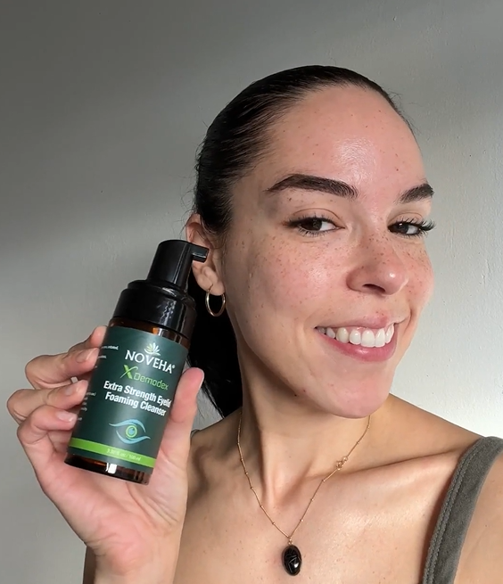 thumbnail video image 2 of Demodex Eyelid Cleanser Foam | Extra Strength Tea Tree Oil Formula | Daily Face Wash For Eyelash, Demodex, MGD, Stye Eyes, Eye Irritations & Skin Dryness, 3.38 fl oz (100ml), 2 of 9