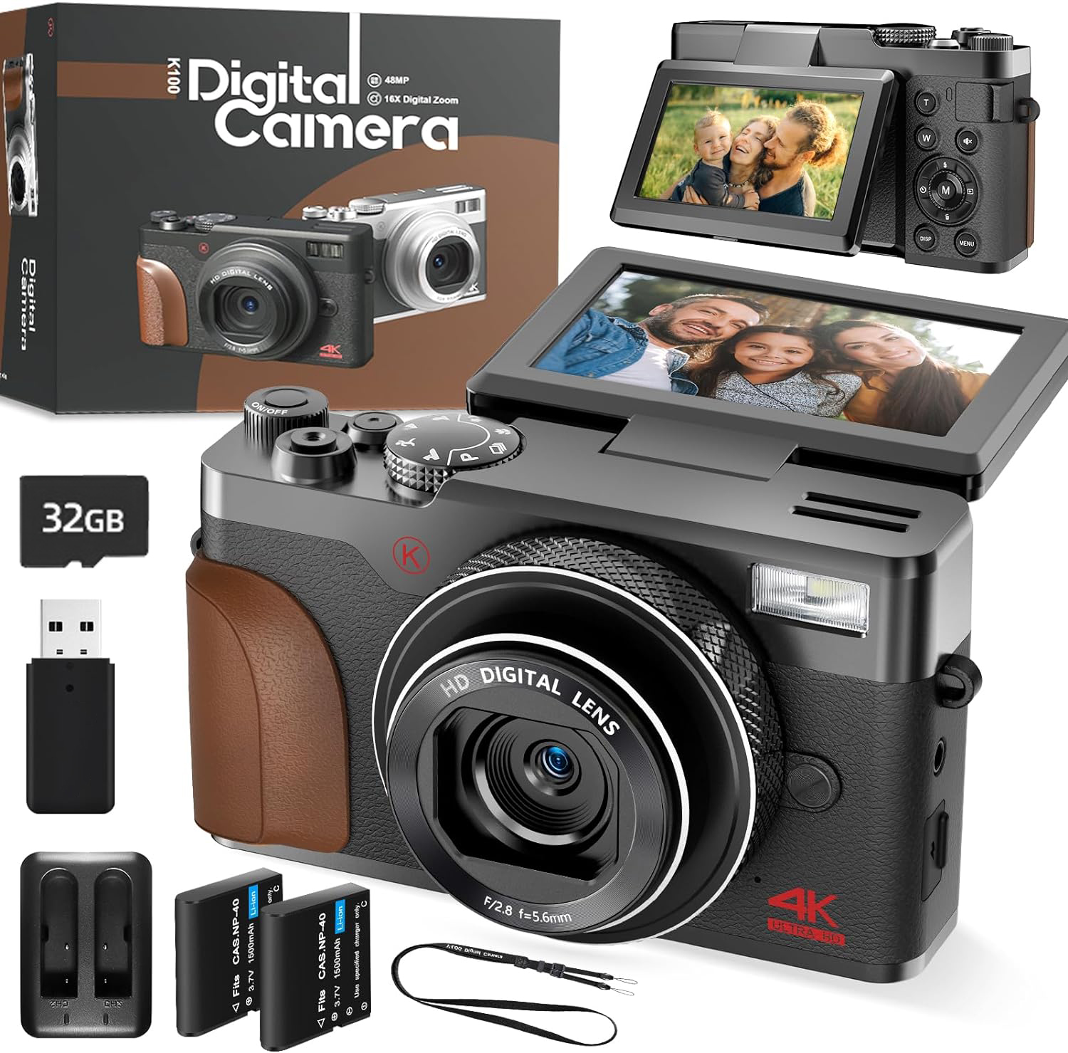 NBD Digital Camera 4K 56MP Cameras for Photography for