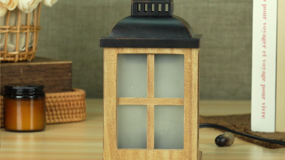 thumbnail video image 2 of Sziqiqi Wax Melt Warmer with Timer - 2 in 1 Farmhouse Scented Decorative Candle Warmer Lantern with Lid for Home Decor, 8" Rustic Medium Electric Cute Fragrance Wax Cubes Tarts Burners, 2 of 7