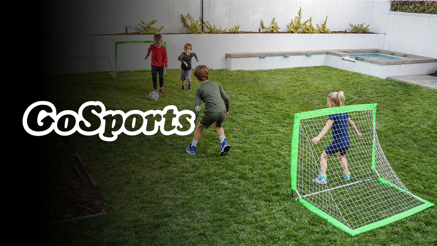 thumbnail video image 2 of GoSports Team Tone 4 ft x 3 ft Portable Soccer Goals for Kids - Set of 2 Pop Up Nets for Backyard - Red, 2 of 7