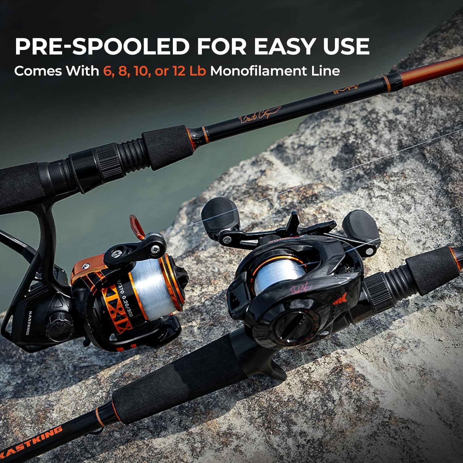 thumbnail video image 2 of KastKing Brent Chapman Baitcasting Combo, Pre-Spooled, 2 of 10