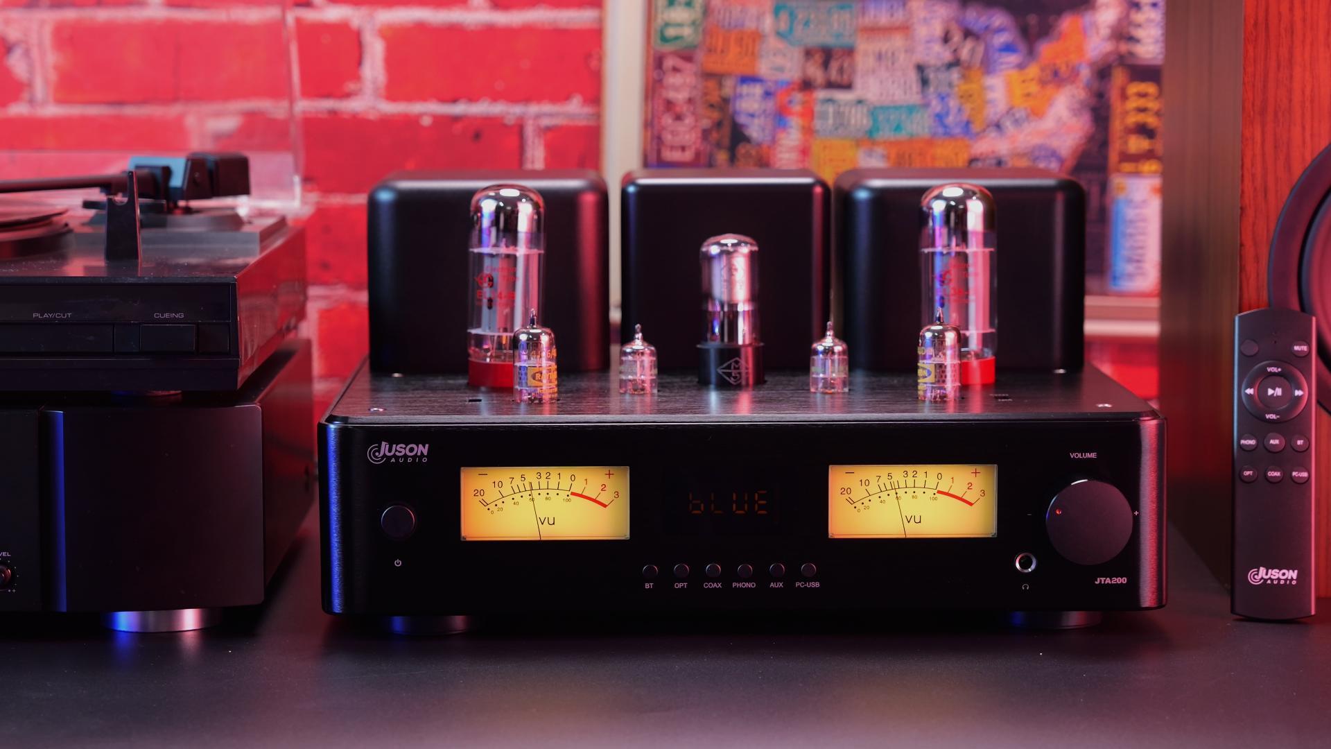 thumbnail video image 2 of Juson Audio JTA200 300W EL34 Tube Amplifier HiFi Class AB Stereo Tube Amp with BT 5.4 Phono Coax AUX Opt Usb Input Headphone Subwoofer Output, 2 of 6