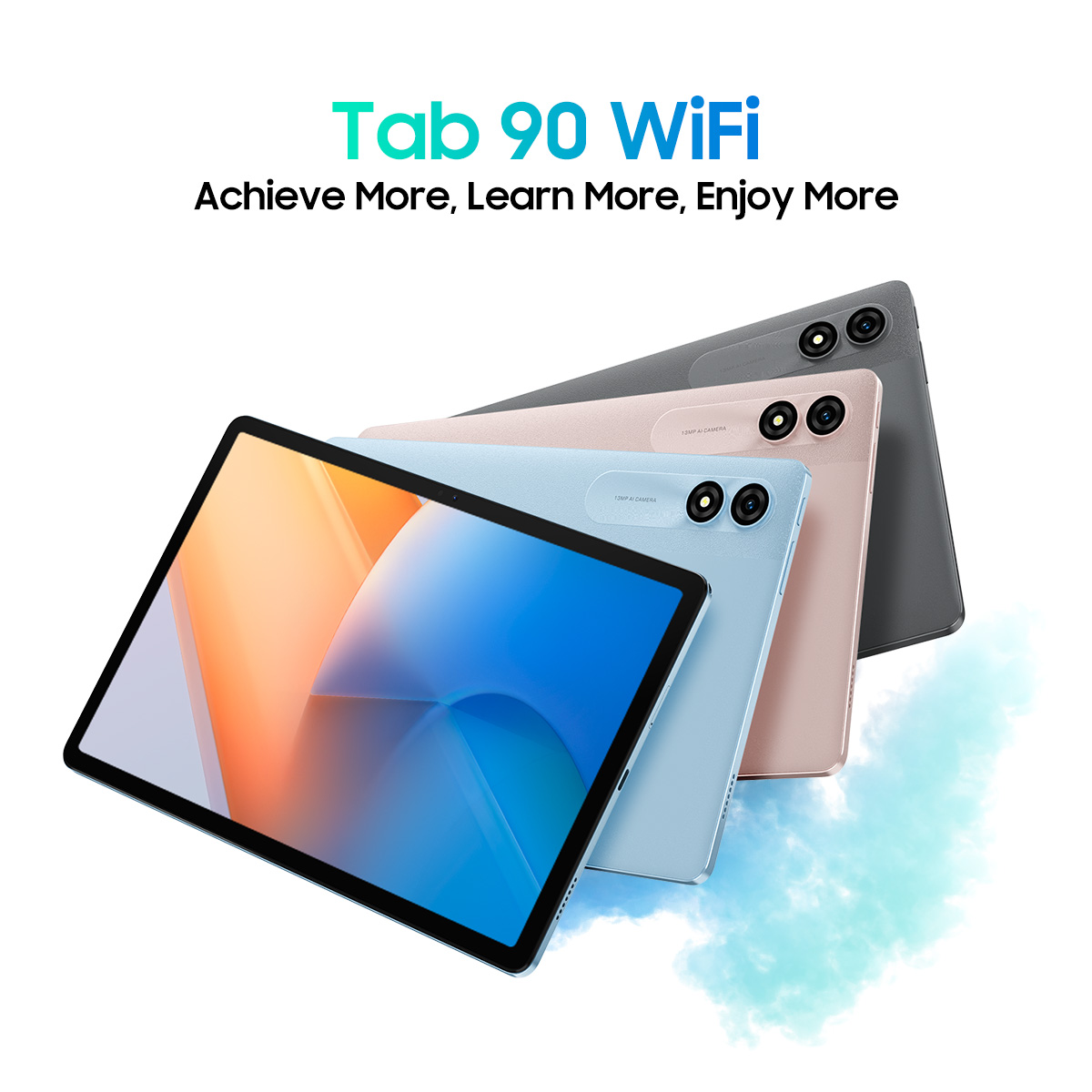 thumbnail video image 2 of Blackview 11 inch Android 15 AI Tablet 128GB ROM 12GB RAM Octa-core Widevine L1 Google GMS Dual Camera 5G Wifi Tablet, Tab 90 WiFi, Blue, 2 of 12