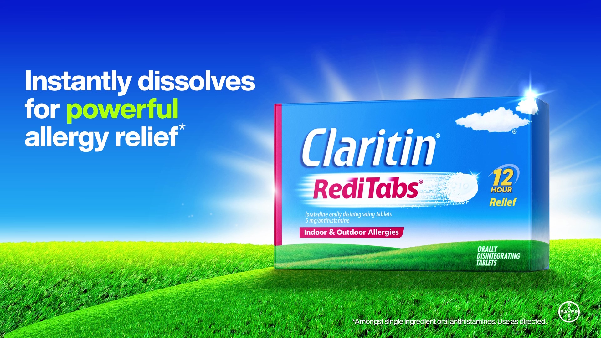 thumbnail video image 3 of Claritin RediTabs 24 Hour Non-Drowsy Allergy Medicine, Loratadine Antihistamine Tablets, 10 Ct, 3 of 17