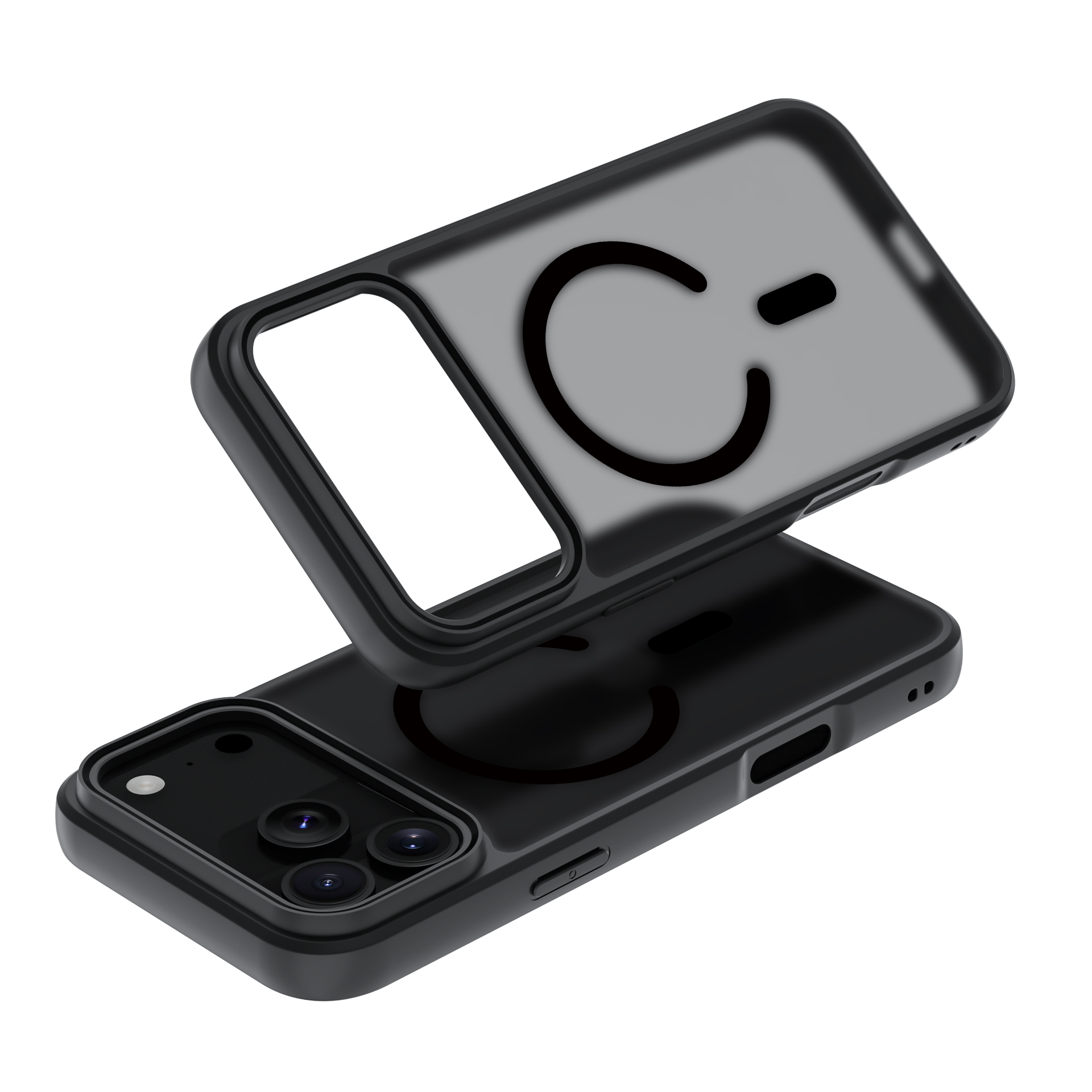 thumbnail video image 2 of edaiser Magnetic Case for iPhone 17 Pro Max 6.9-inch 2025, Anti-Yellowing Transparent Black | MagSafe Compatible | Hybrid Clear Back Cover, 2 of 8