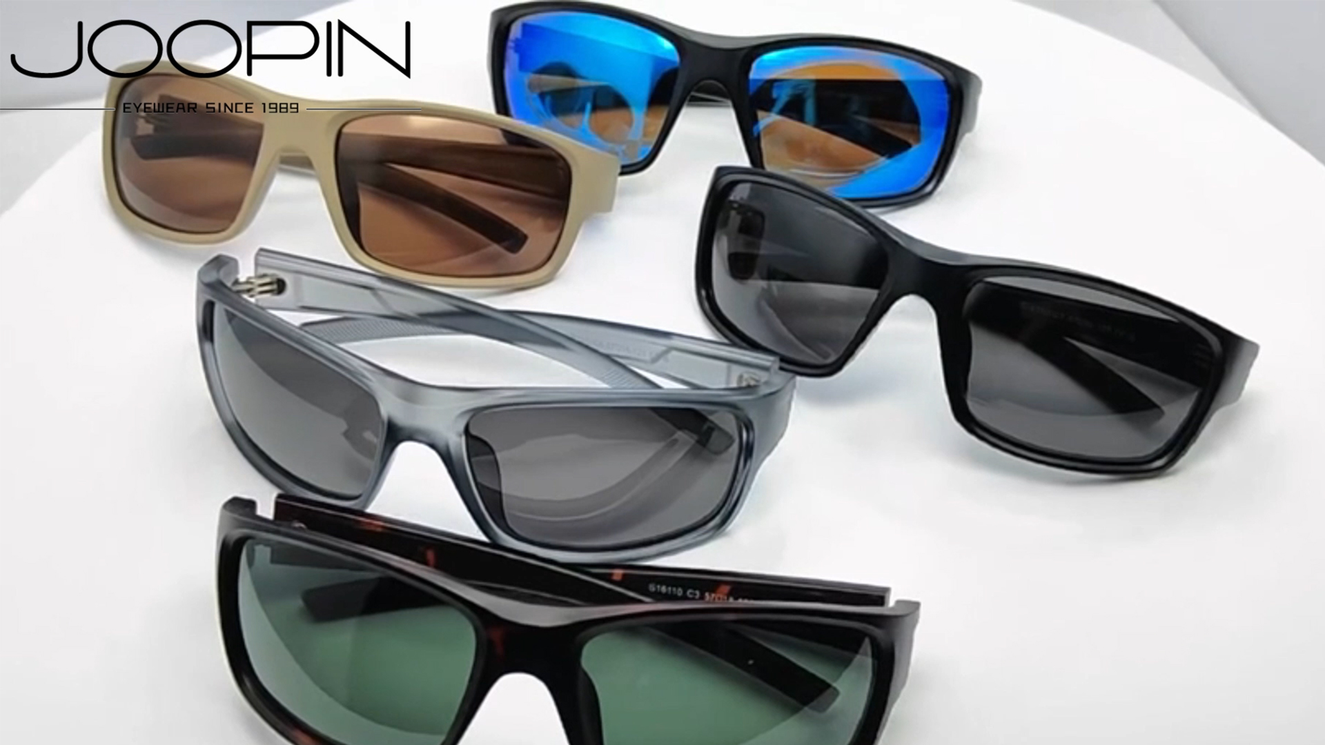 thumbnail video image 2 of Joopin Polarized Wrap Around Sports Sunglasses for Men Women Driving Fishing Running Sun Glasses(Mirrored Blue), 2 of 8