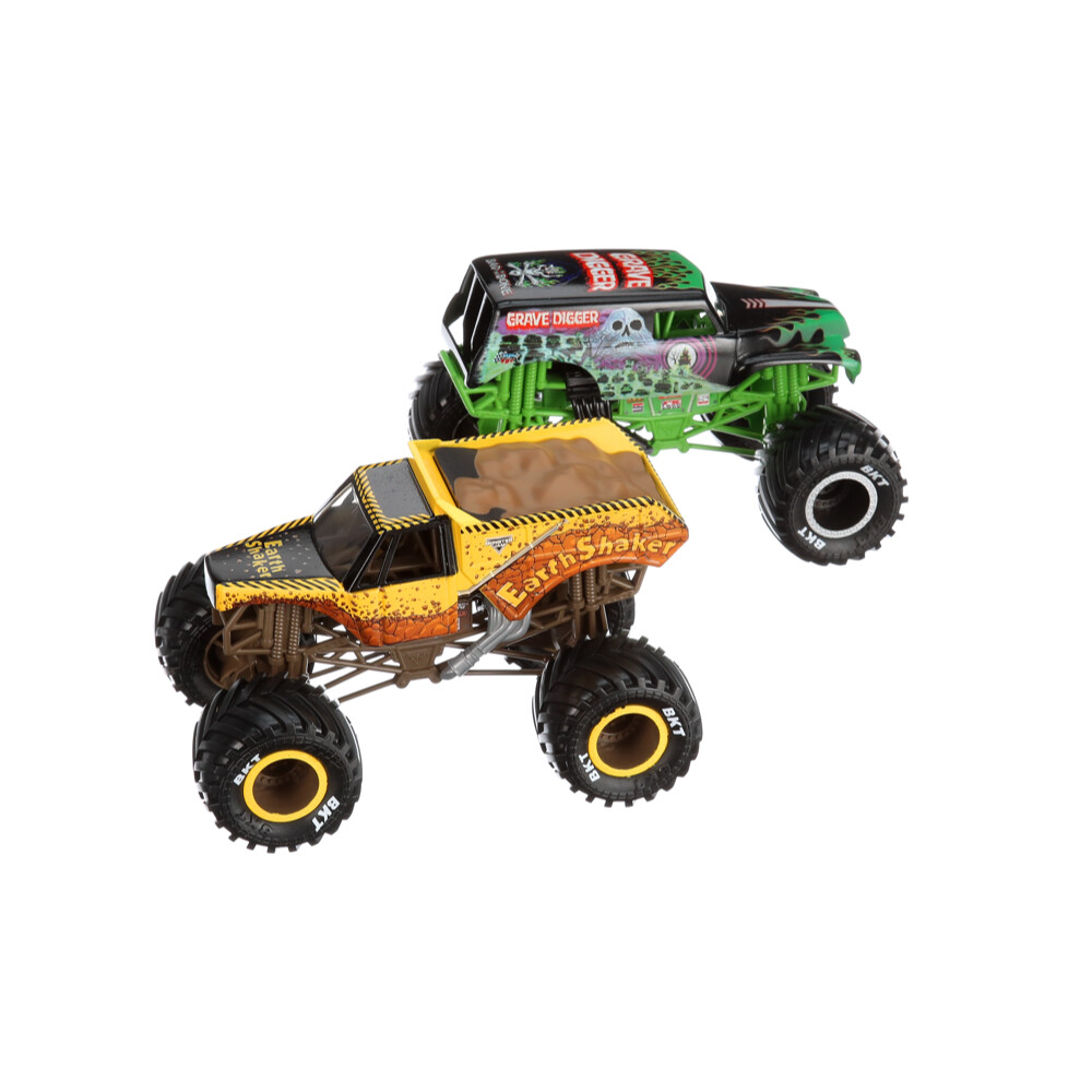 Year 2020 Monster Jam 1:24 Scale Die Cast Metal Official Truck Series -  EARTH SHAKER 20120669 with Monster Tires and Working Suspension