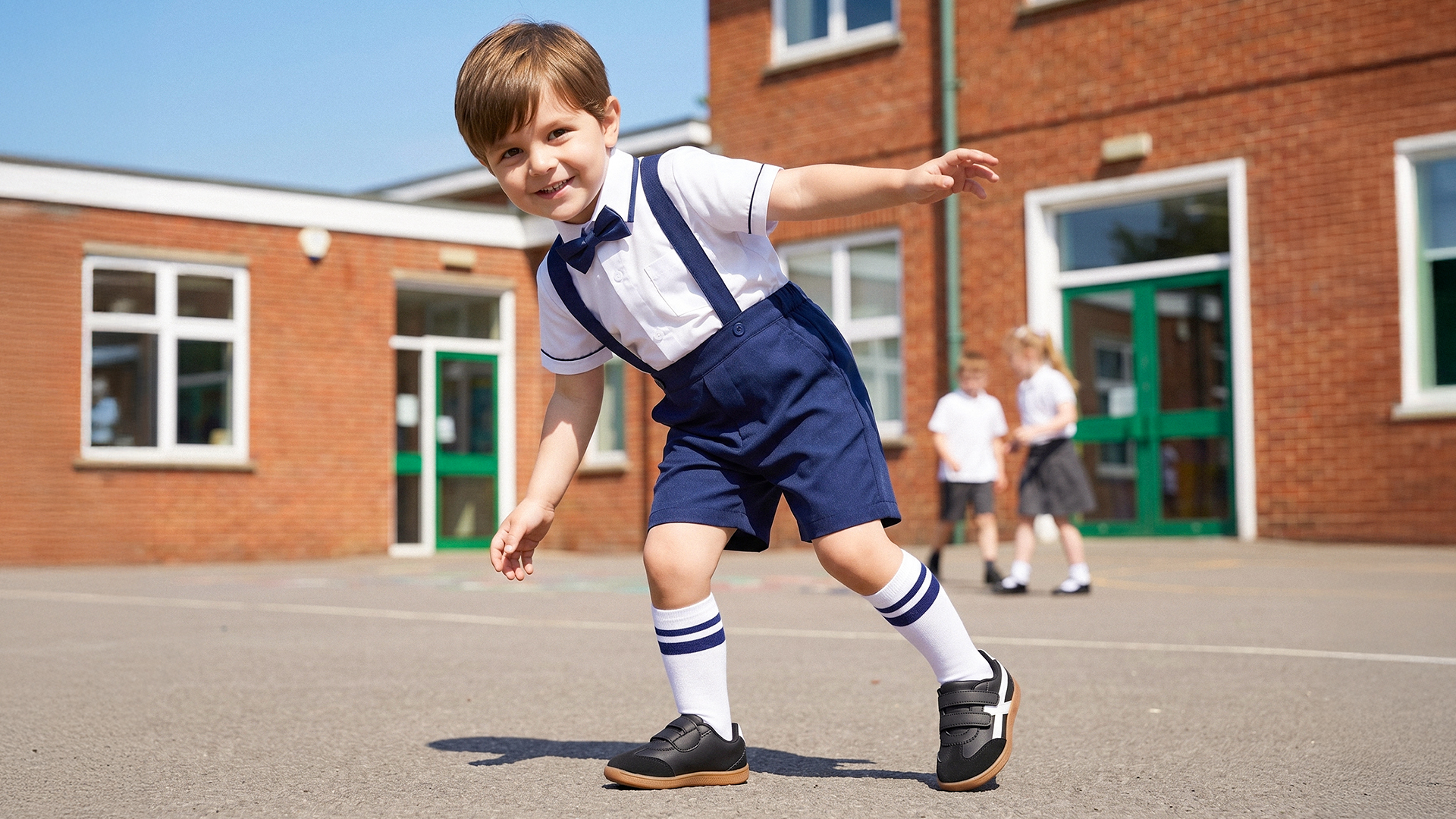 thumbnail video image 2 of Toddler Barefoot Shoes, Wide Toe Box Zero Drop Sneakers for Boys Kids, Hook-and-Loop Non-Slip Walking Shoes BlackWhite T6, 2 of 7