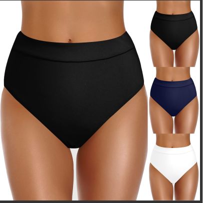 thumbnail video image 2 of DondPO Swim Shorts Women Womens Swimsuits Women High Waisted Bikini Bottoms High Cut Swim Bottom Full Coverage Swimsuit Bottom Sports Yoga Shorts Skirt Swimbottom Swim Pants Swim Trunks White XL, 2 of 9