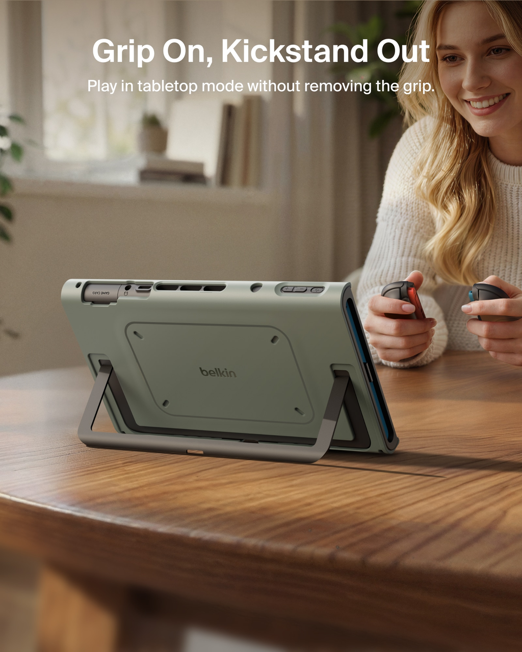 thumbnail video image 2 of Gaming Nintendo Switch 2 Case Grip, Dockable with 30W 10000mAh Magnetically Attachable Power Bank with Digital Display, Kickstand Compatible Ergonomic Non-Slip Protective Travel Case - Black, 2 of 11